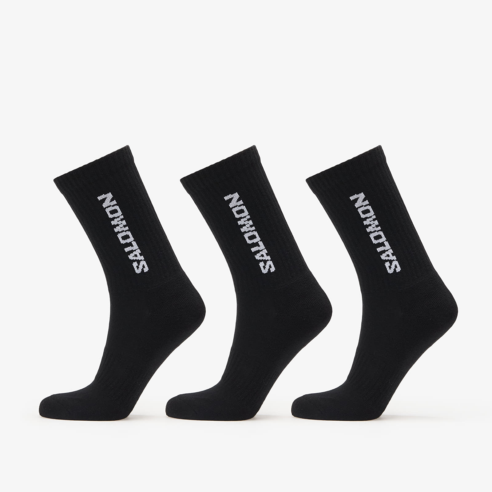 Zoknik Salomon Everyday Crew Socks 3-Pack Black/ Black