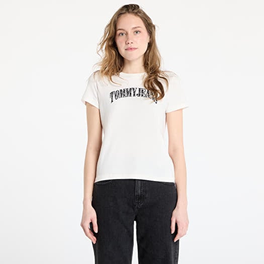 T-shirt Tommy Jeans Regular Floral Varsity Tee White