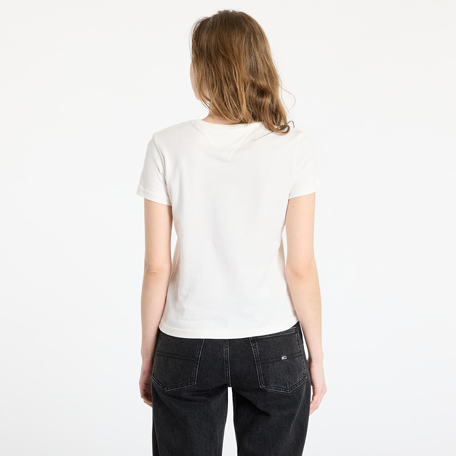 Trička Tommy Jeans Regular Floral Varsity Tee White