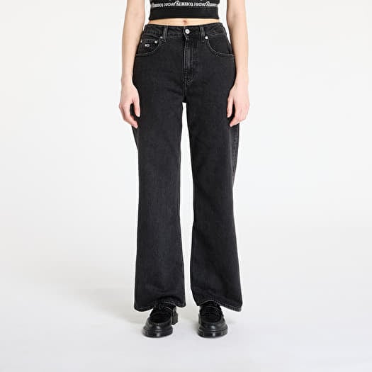 Džínsy Tommy Jeans Mia Mid Rise Relaxed Straight Jeans Denim Black
