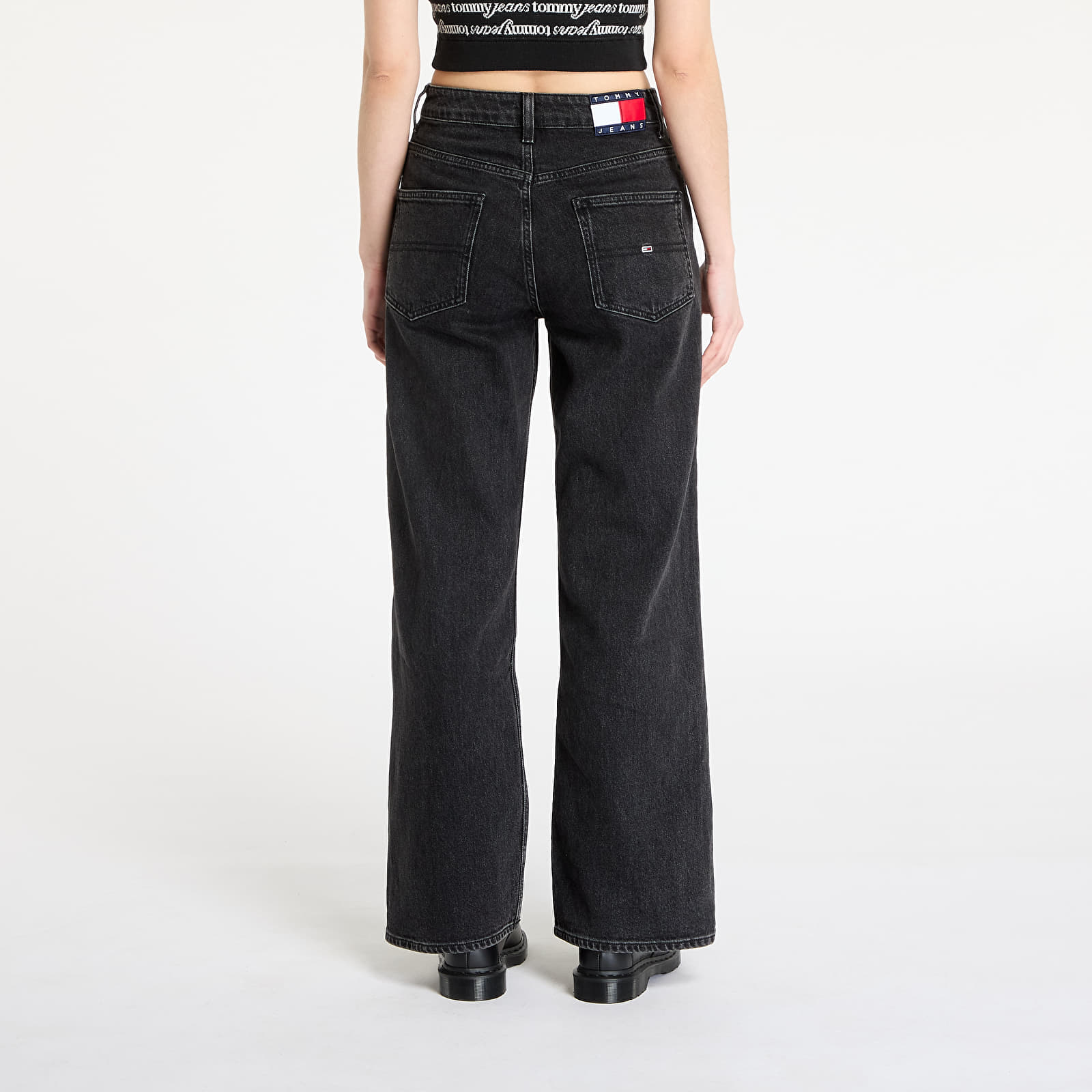 Jeans Tommy Jeans Mia Mid Rise Relaxed Straight Jeans Denim Black