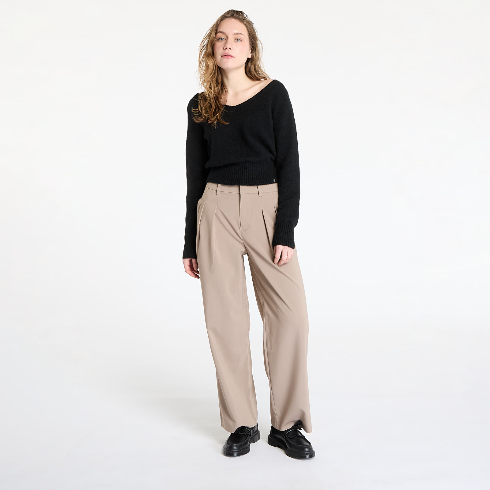 Jeans e pantaloni Calvin Klein Jeans Tailored Wide Leg Pants Gray
