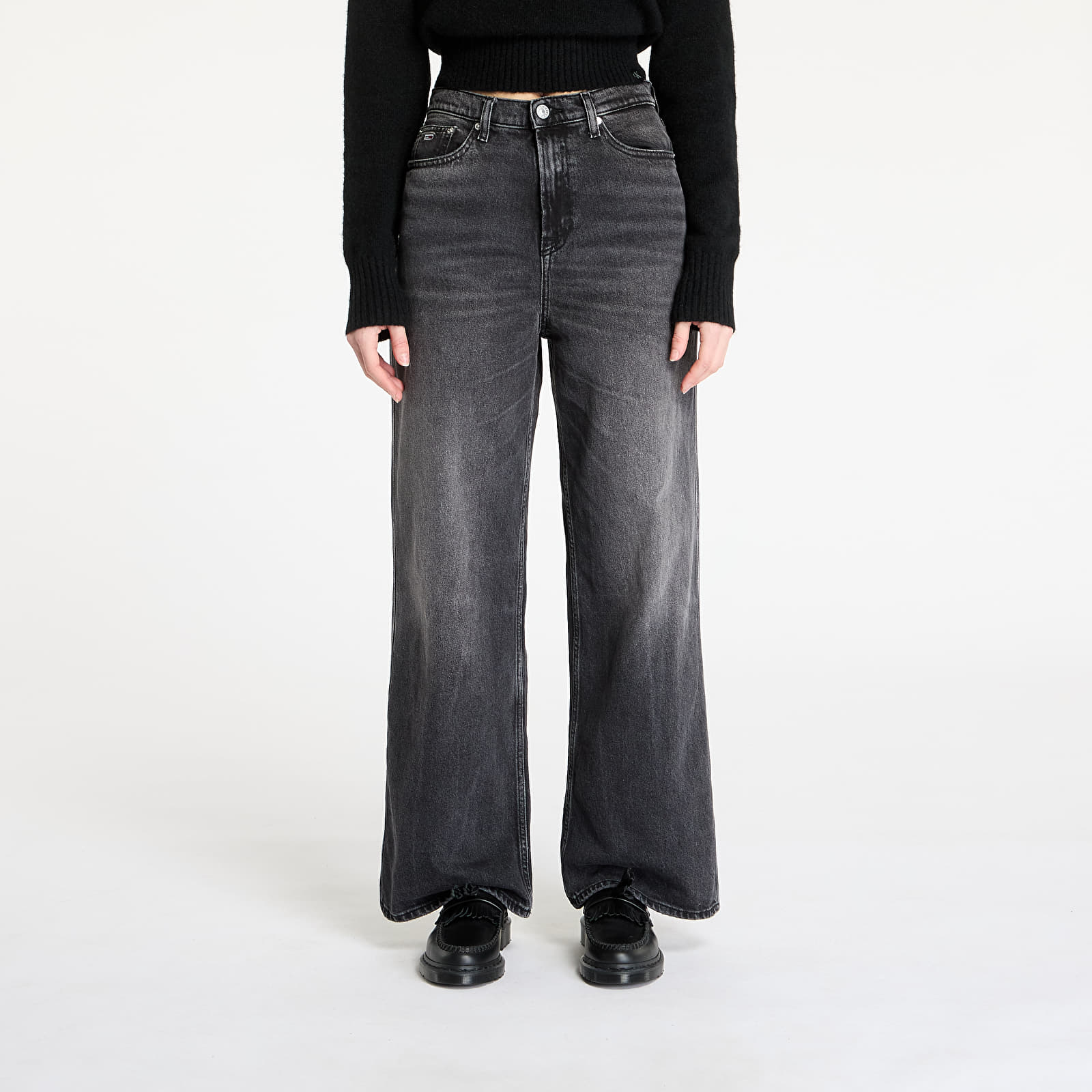 Дънки Tommy Jeans Claire High Rise Wide Jeans Denim Black