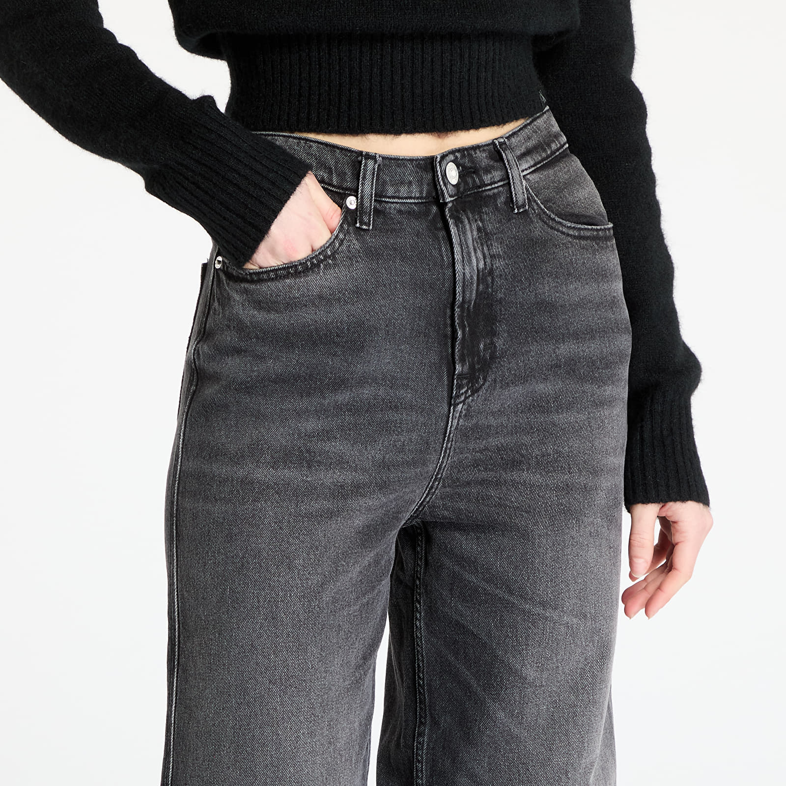 Дънки Tommy Jeans Claire High Rise Wide Jeans Denim Black