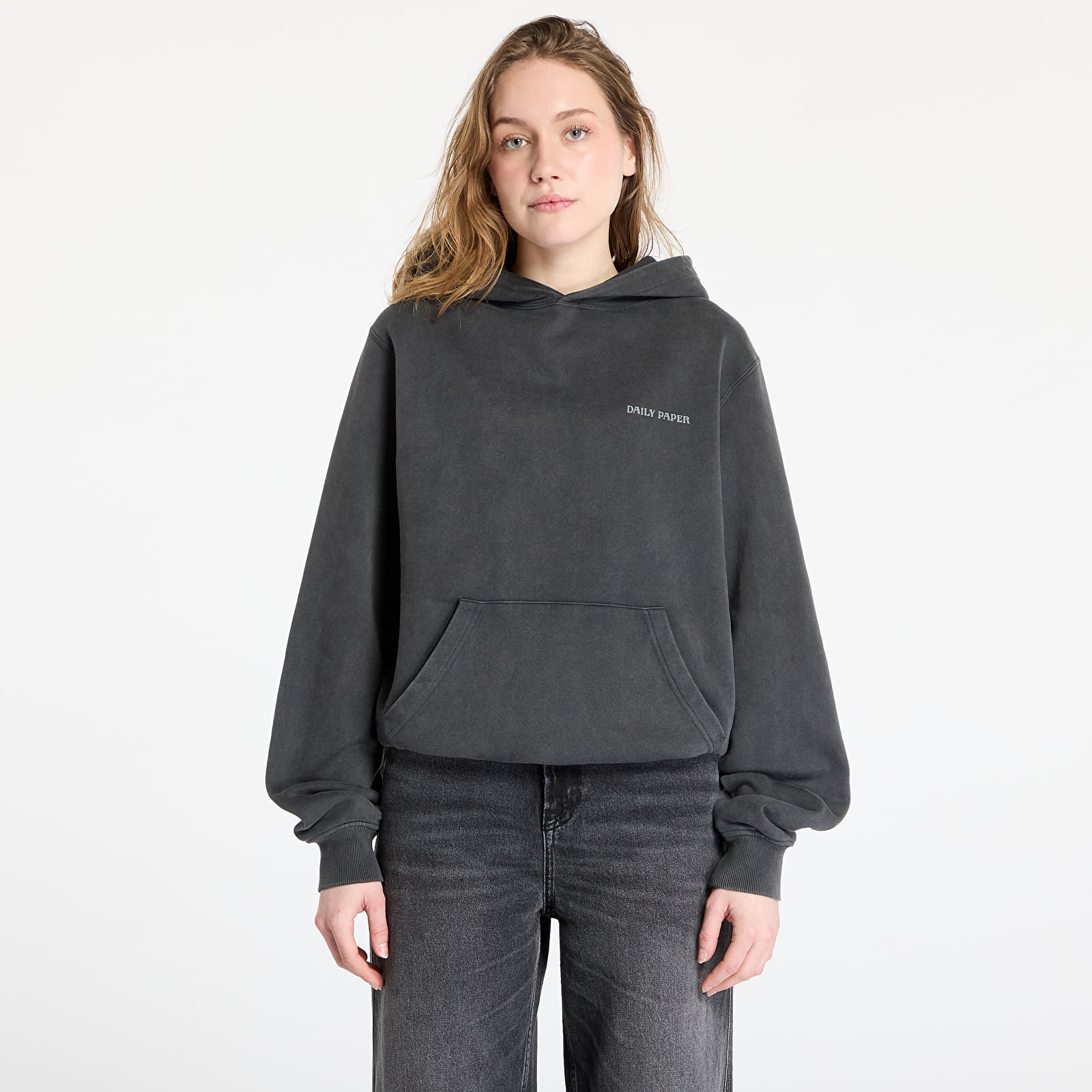 Kapucnis pulóverek és pulcsik Daily Paper Senses Hoodie UNISEX Washed Black