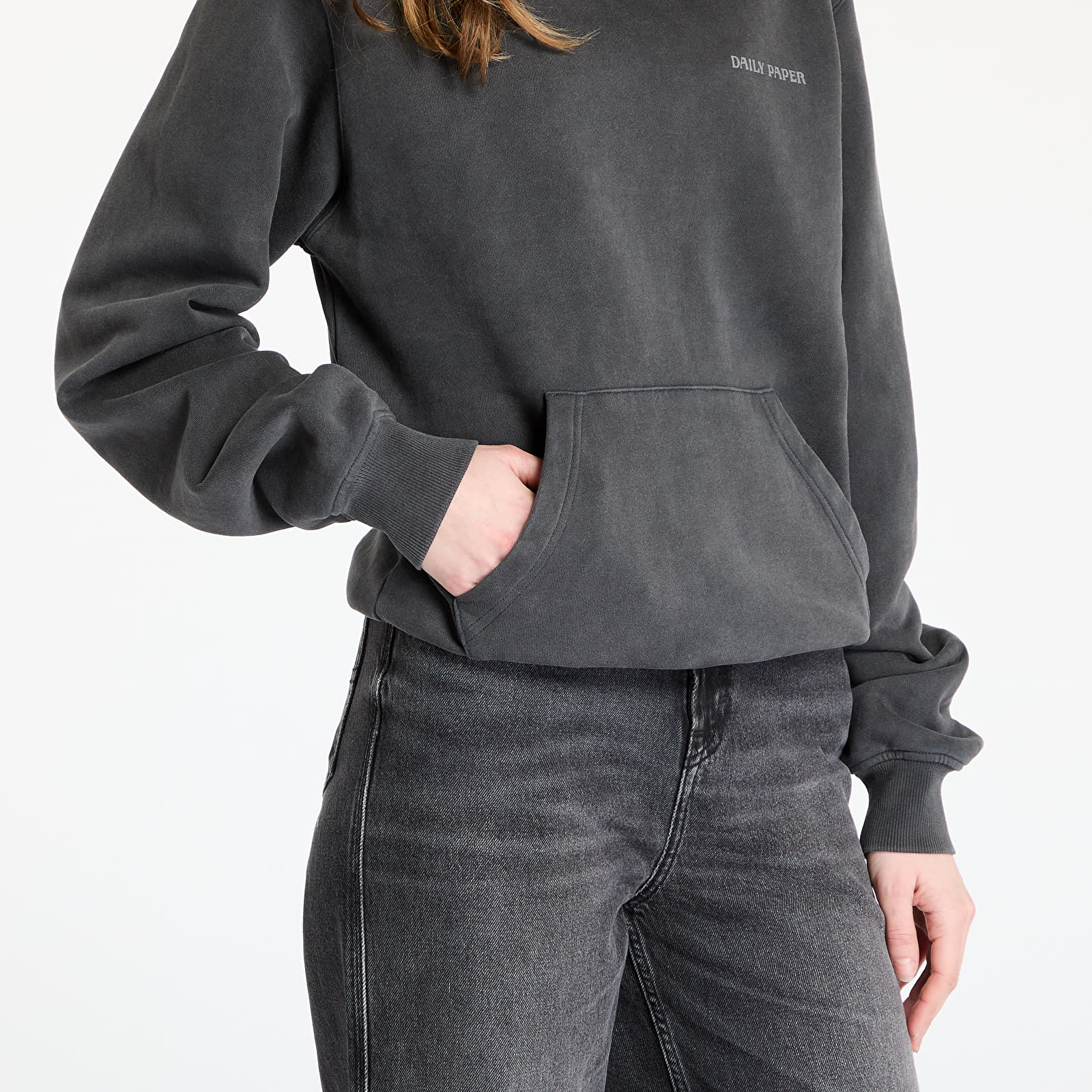 Kapucnis pulóverek és pulcsik Daily Paper Senses Hoodie UNISEX Washed Black