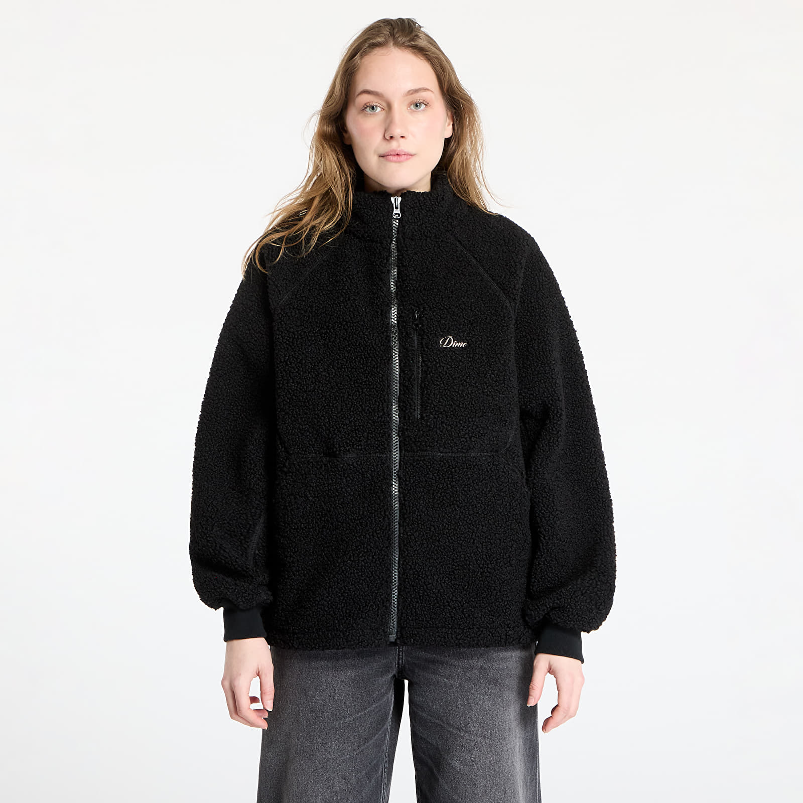 Jackets DIME Polar Fleece Sherpa Zip UNISEX Black