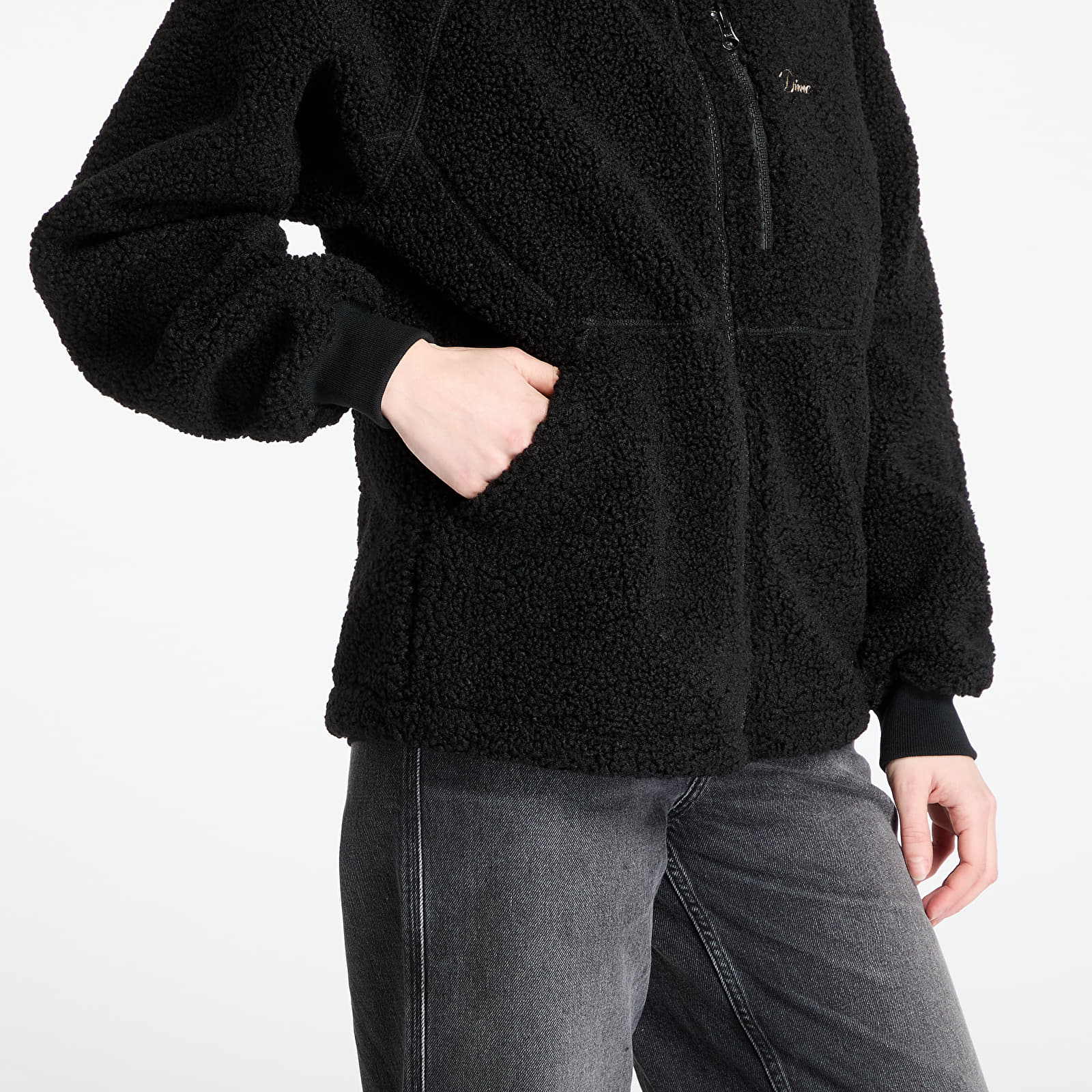 Jackets DIME Polar Fleece Sherpa Zip UNISEX Black