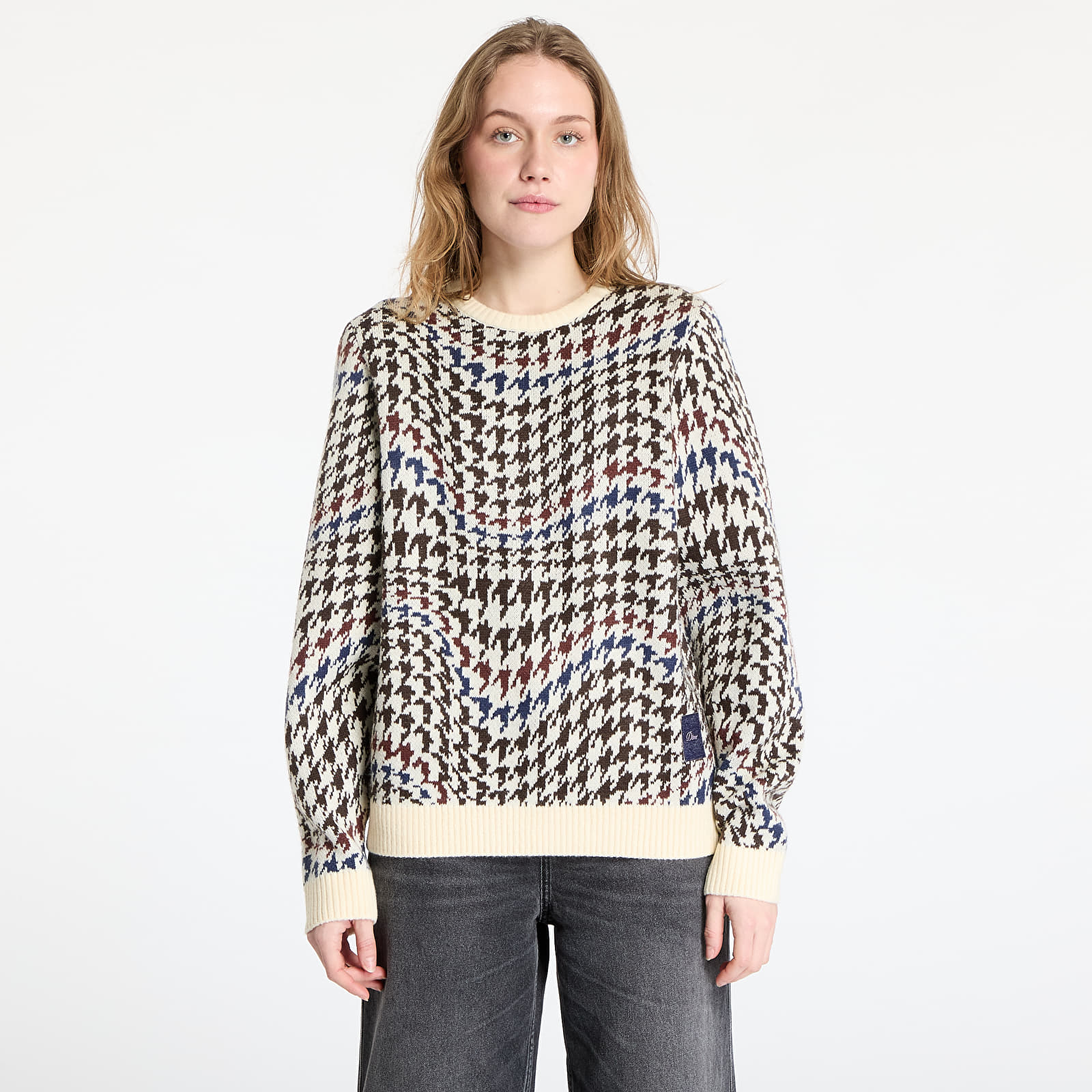 Sweaters DIME Houndstooth Knit UNISEX Cream Multi