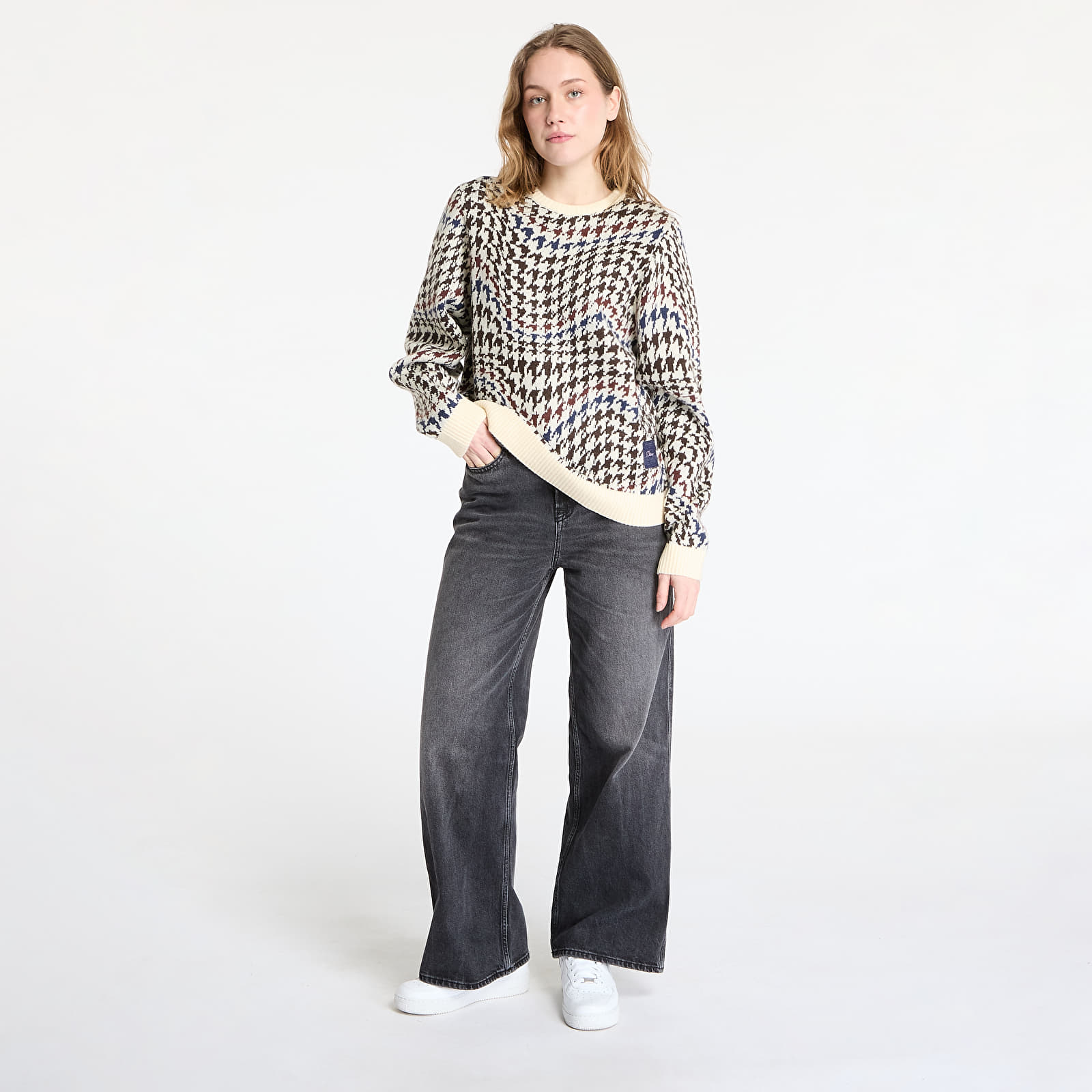Sweaters DIME Houndstooth Knit UNISEX Cream Multi
