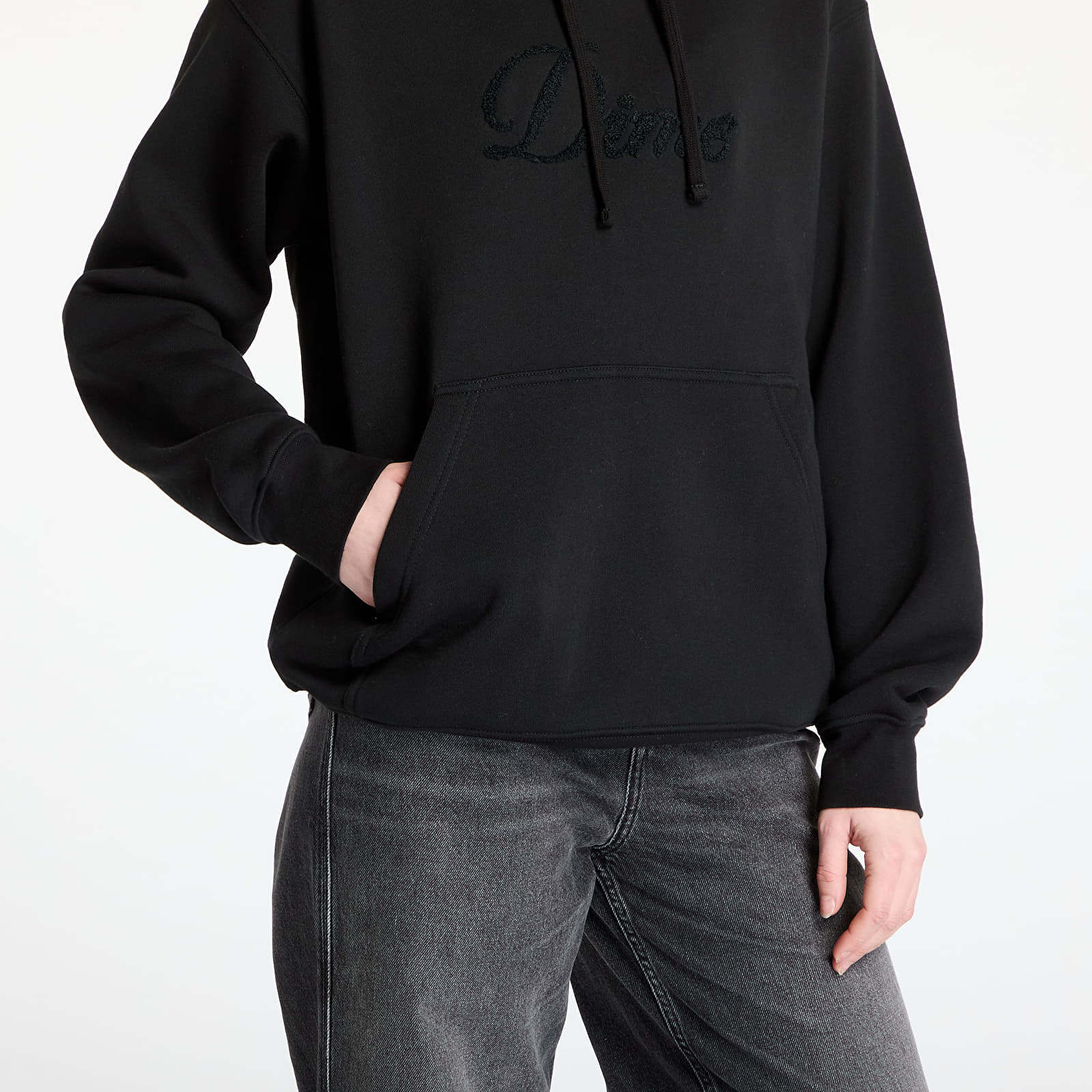 Kapucnis pulóverek és pulcsik DIME Cursive Logo Hoodie UNISEX Black