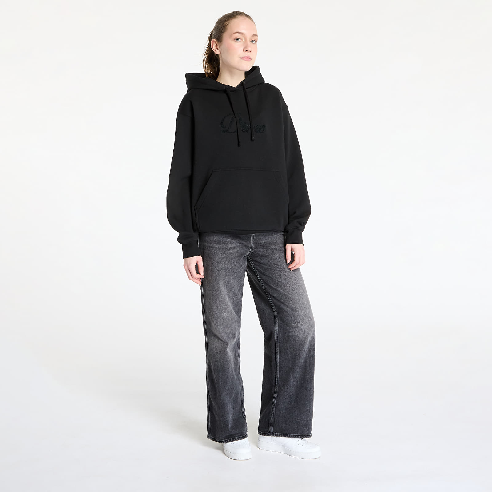 Kapucnis pulóverek és pulcsik DIME Cursive Logo Hoodie UNISEX Black