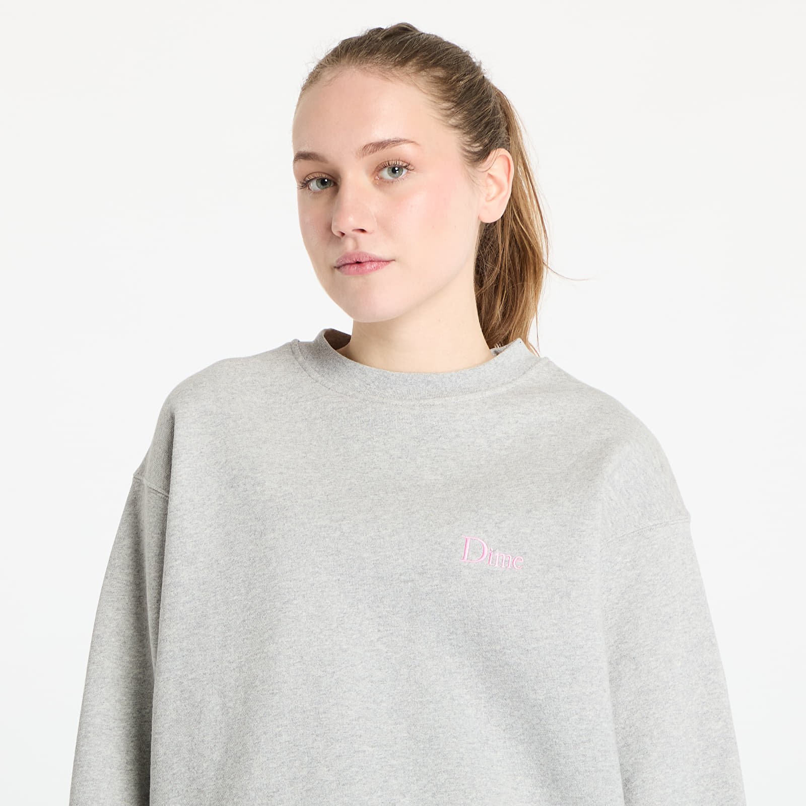 Kapucnis pulóverek és pulcsik DIME Classic Small Logo Crewneck UNISEX Heather Gray