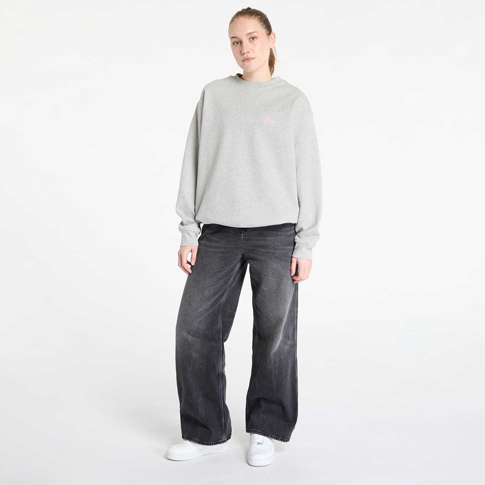 Kapucnis pulóverek és pulcsik DIME Classic Small Logo Crewneck UNISEX Heather Gray