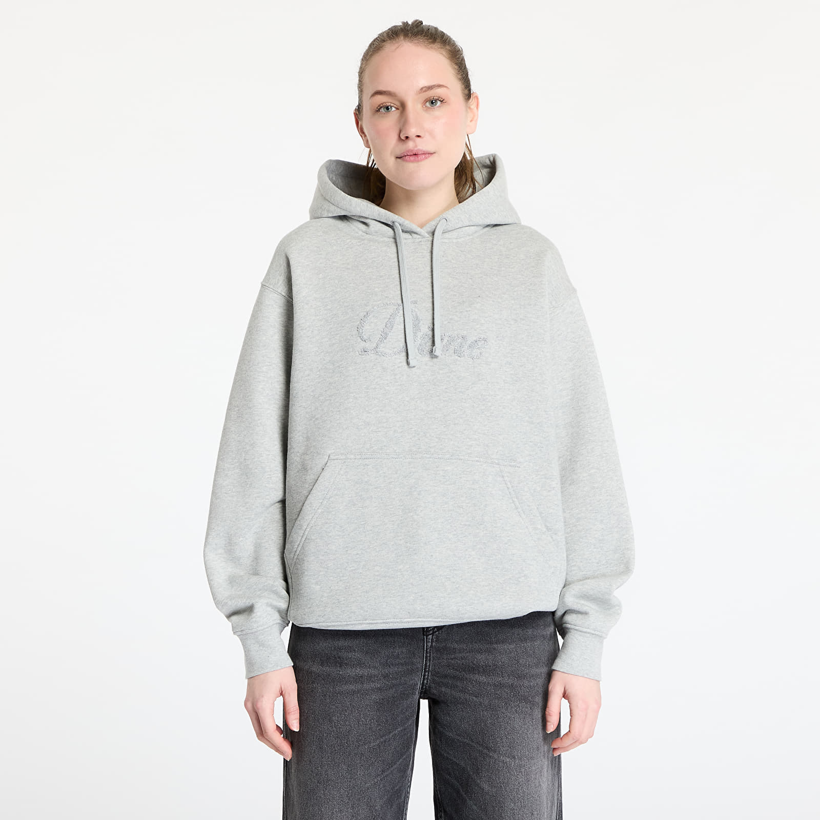 Kapucnis pulóverek és pulcsik DIME Cursive Logo Hoodie UNISEX Heather Gray