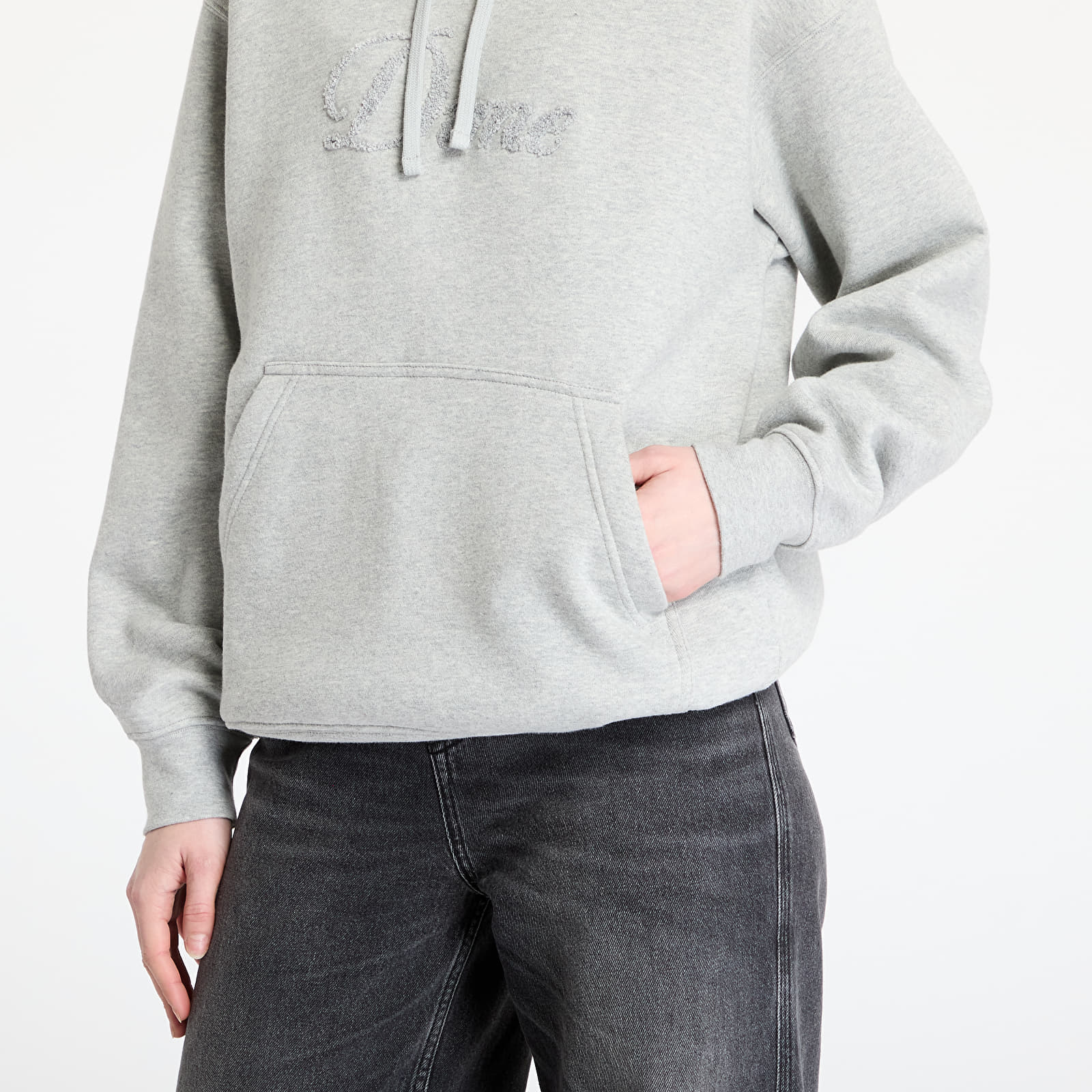 Kapucnis pulóverek és pulcsik DIME Cursive Logo Hoodie UNISEX Heather Gray