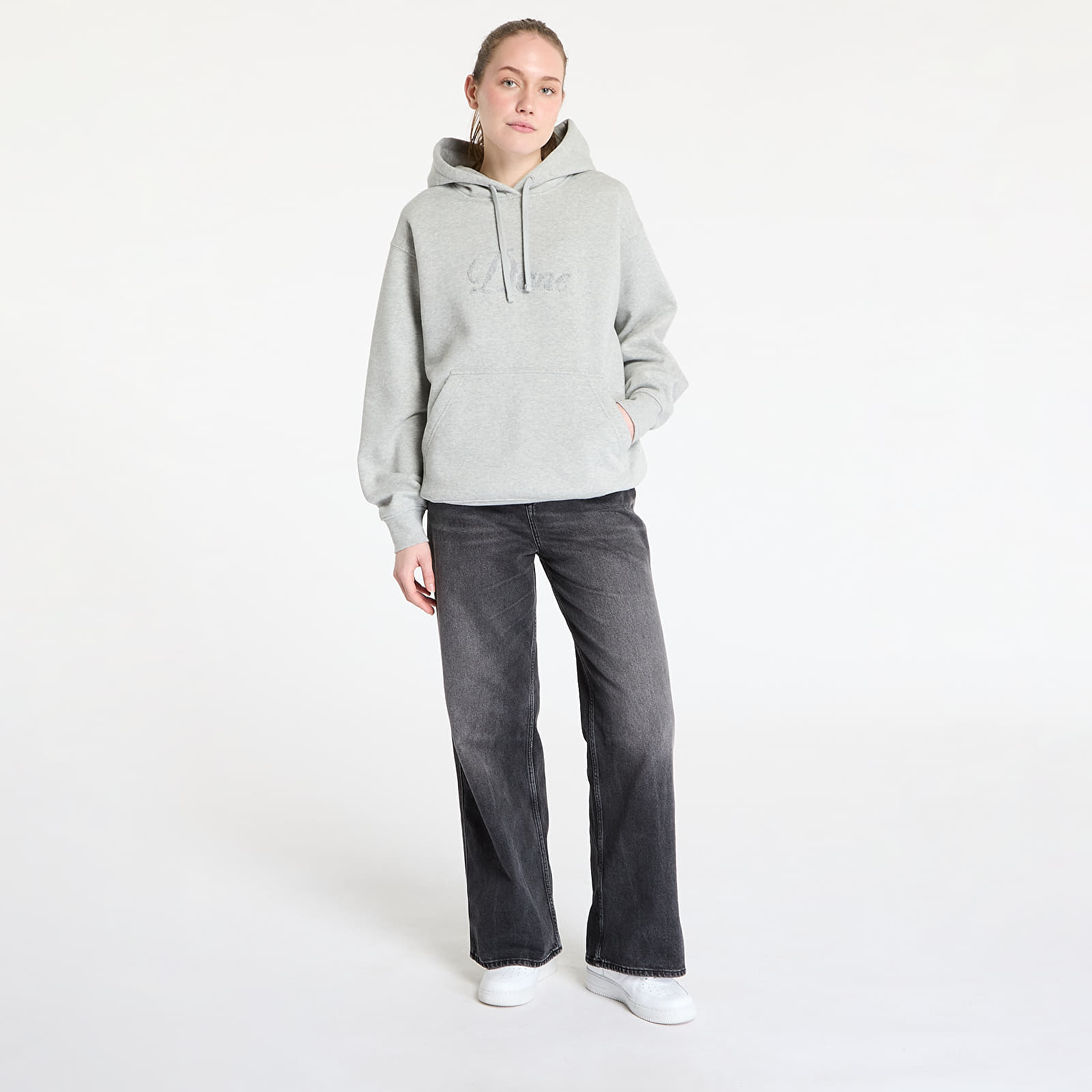 Kapucnis pulóverek és pulcsik DIME Cursive Logo Hoodie UNISEX Heather Gray