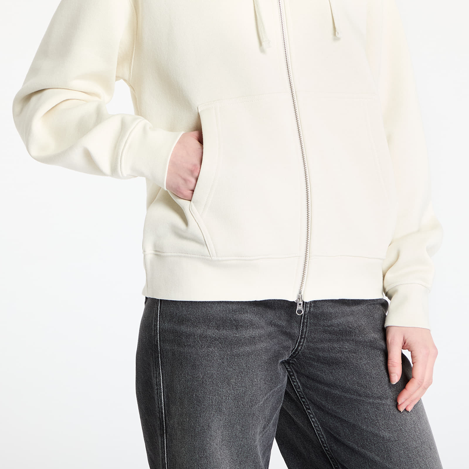 Kapucnis pulóverek és pulcsik DIME Cursive Small Logo Zip-Hoodie UNISEX Natural