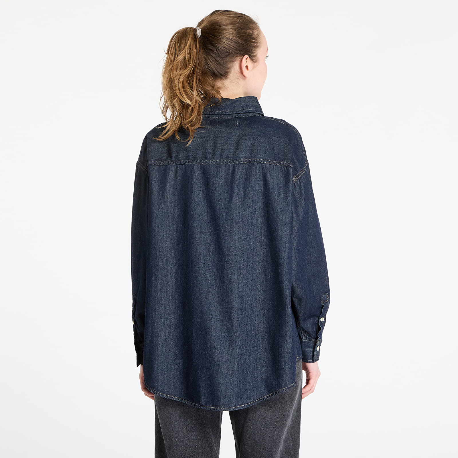 Košele Calvin Klein Jeans Oversized Long Sleeve Denim Shirt Denim