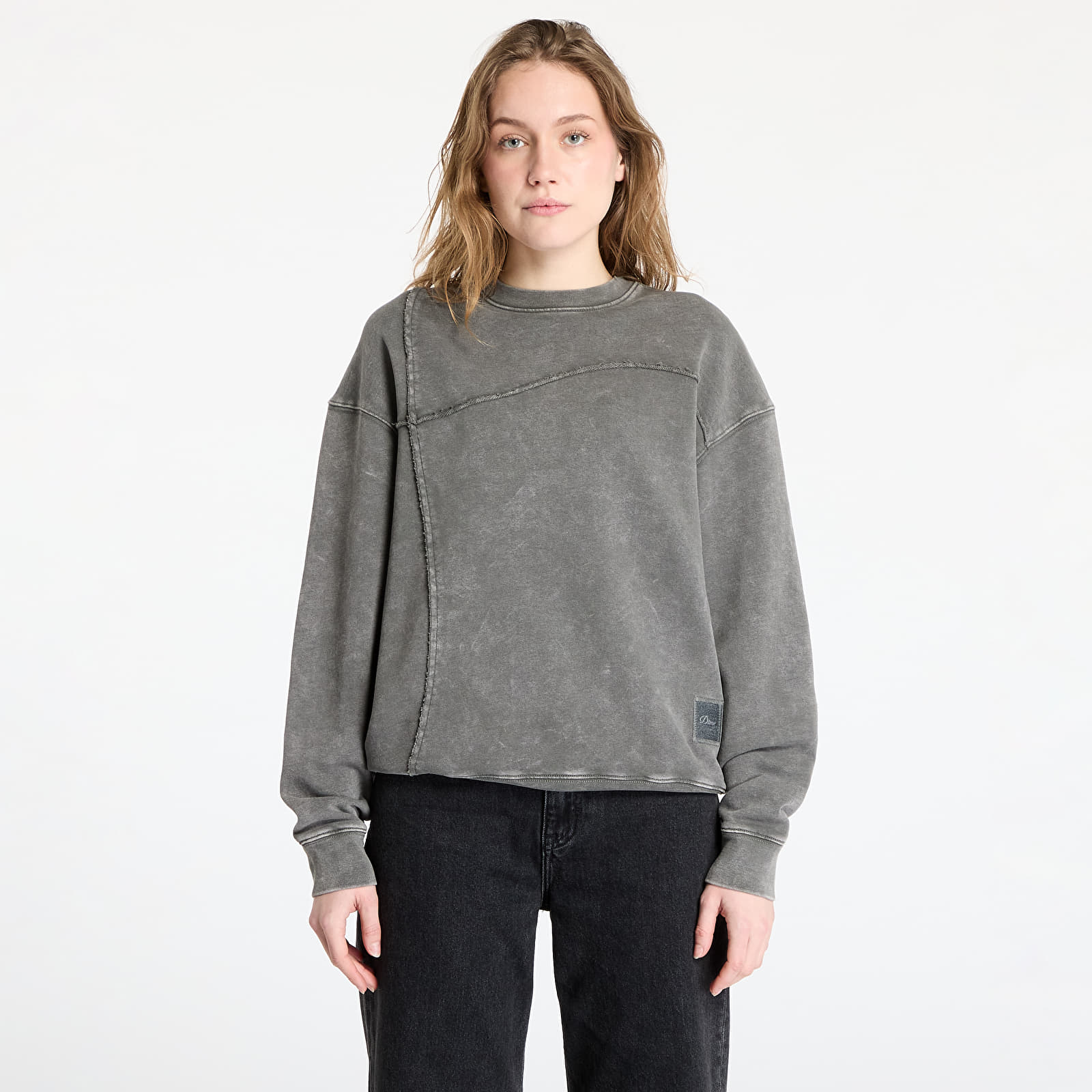 Kapucnis pulóverek és pulcsik DIME Reverse Stitch Crewneck UNISEX Charcoal Washed