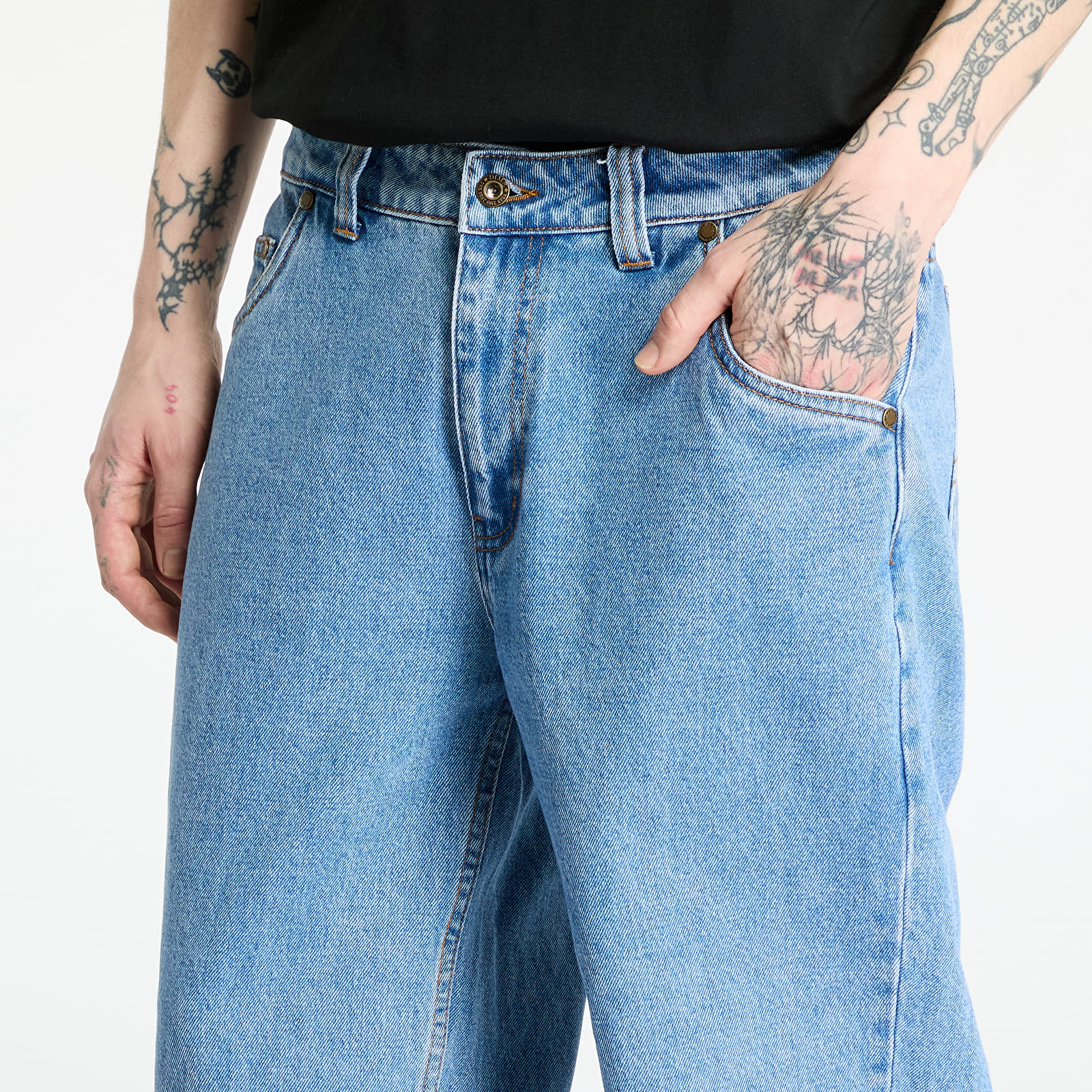 Džíny DIME Classic Relaxed Denim Pants Blue Washed