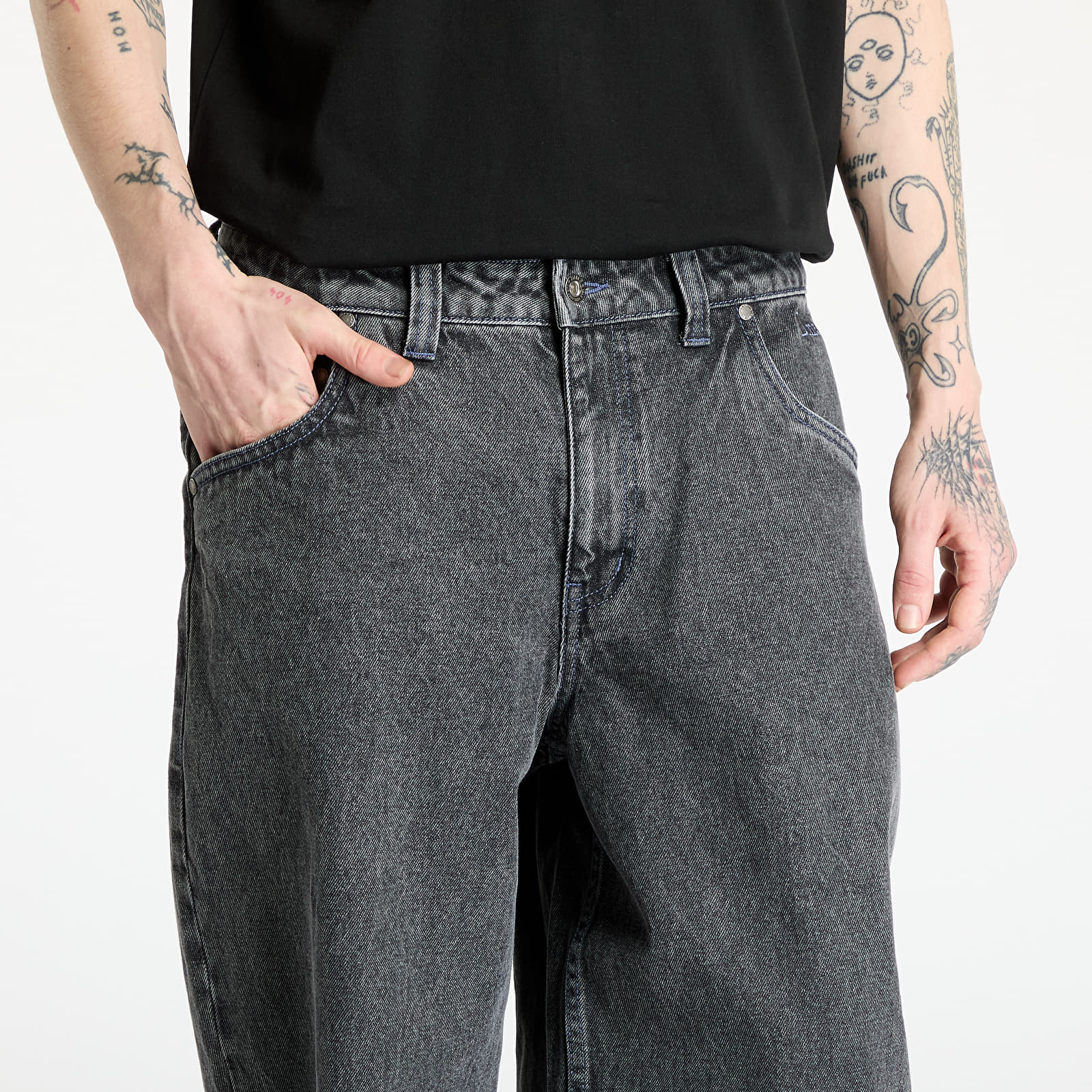 Džíny DIME Classic Baggy Denim Pants Faded Black