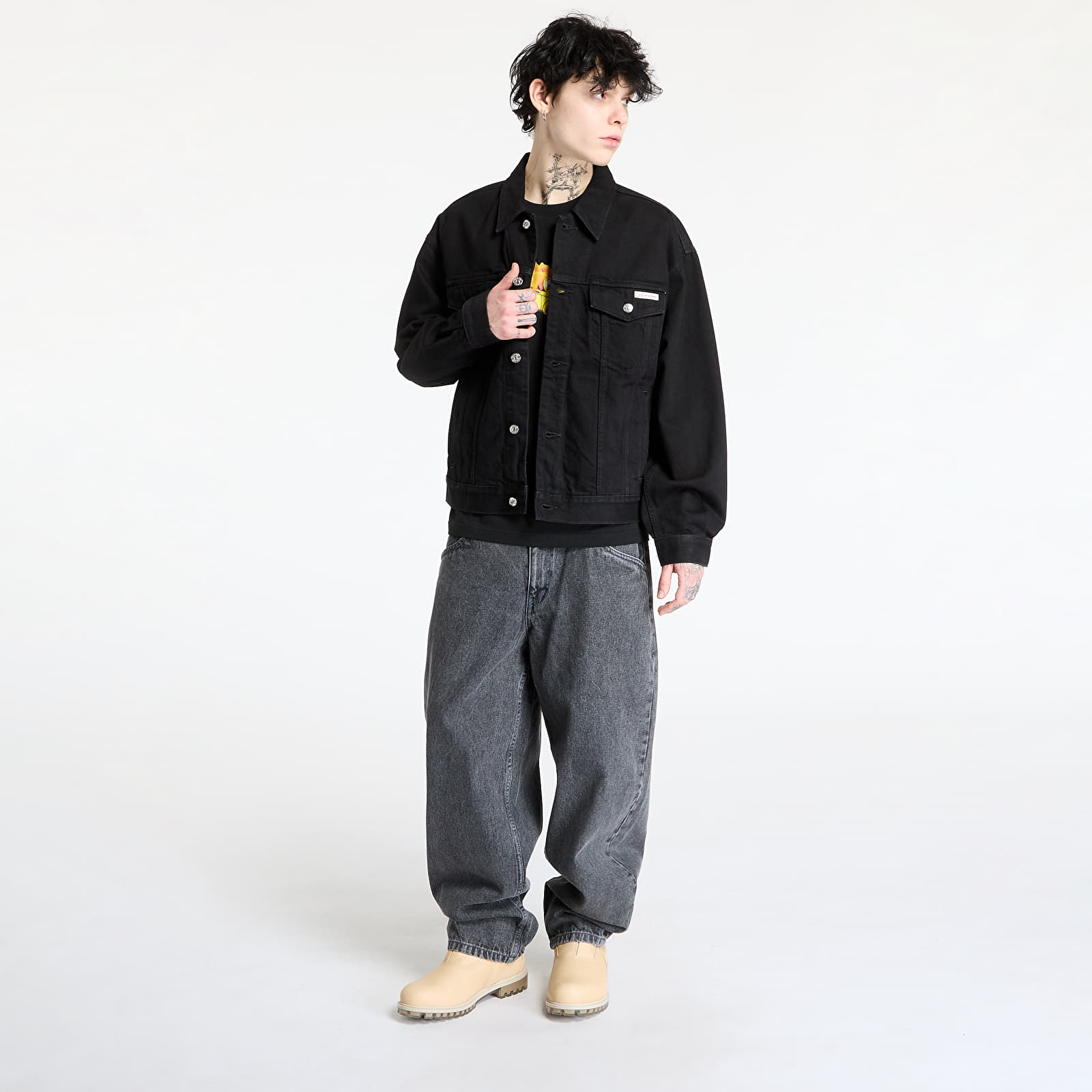 Bundy Calvin Klein Jeans 90s Classic Trucker Jacket Black