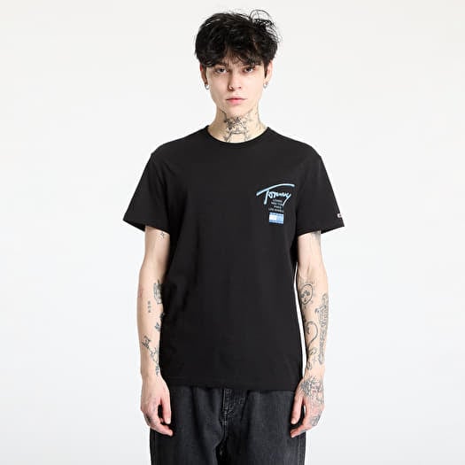 T-shirt Tommy Jeans Regular Tommy Signature Tee Black