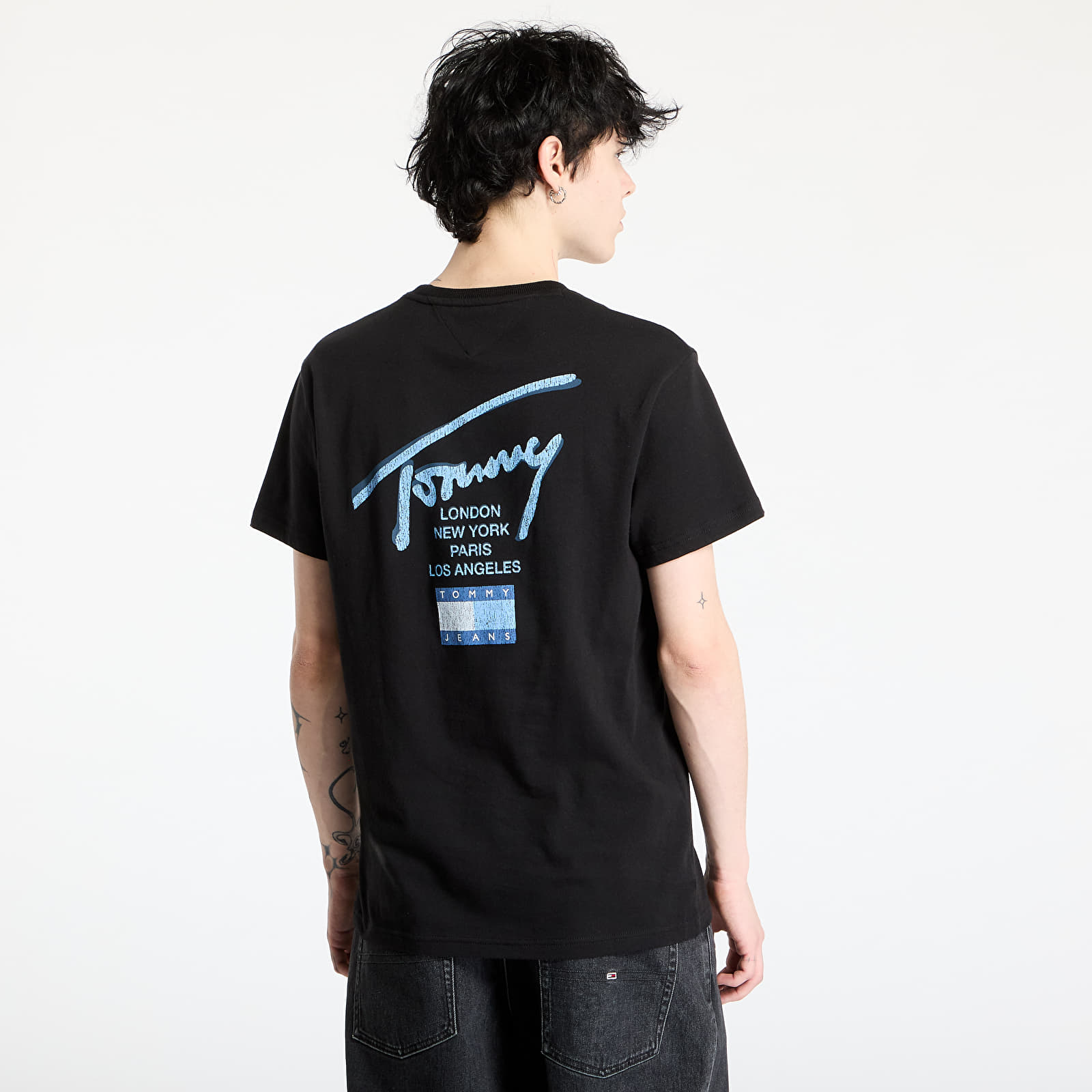 T-Shirts Tommy Jeans Regular Tommy Signature Tee Black
