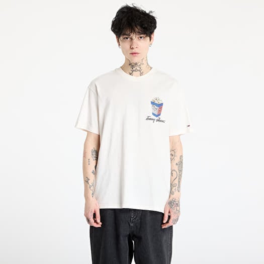Marškinėliai Tommy Jeans Relaxed Novelty 2 Tee White