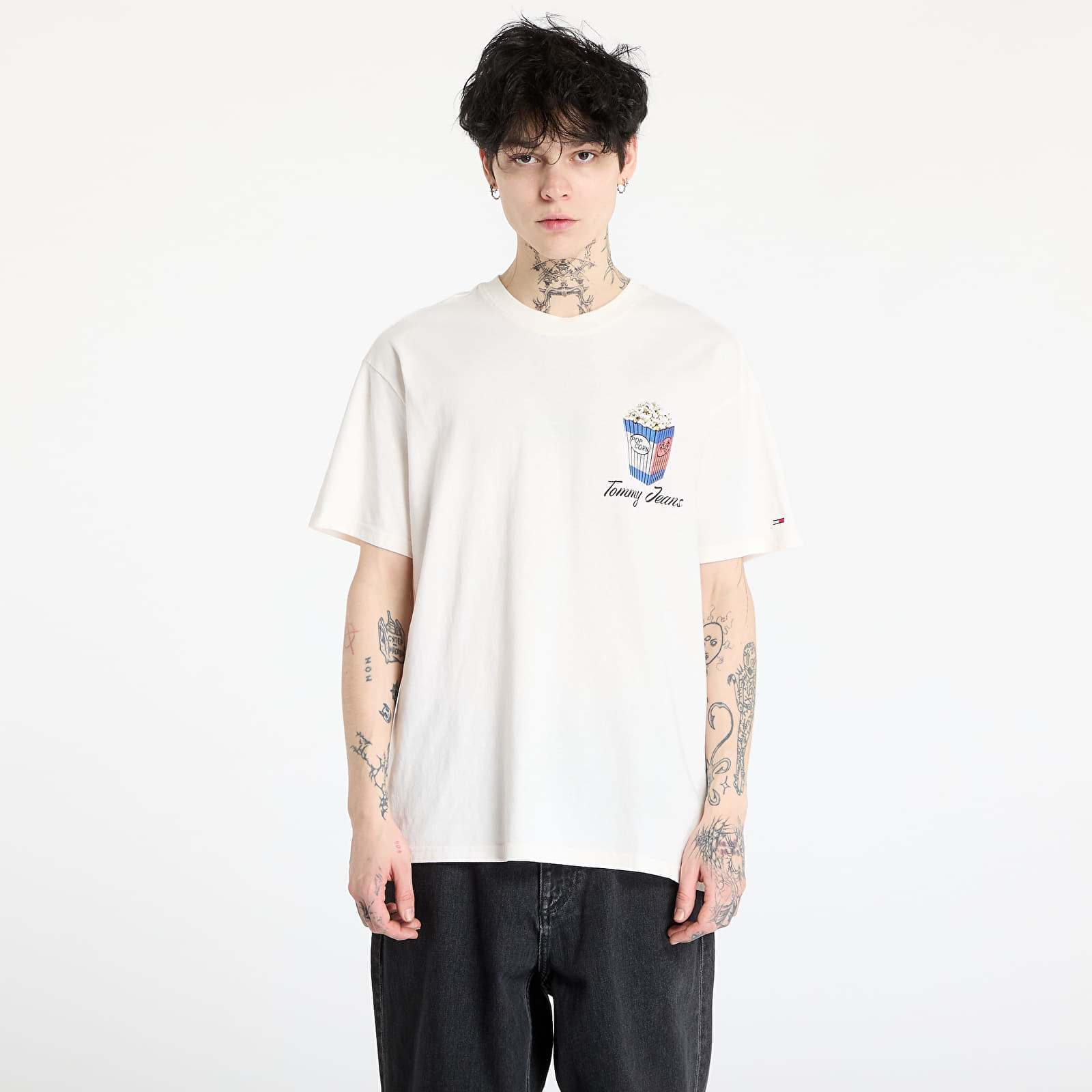 Koszulki Tommy Jeans Relaxed Novelty 2 Tee White