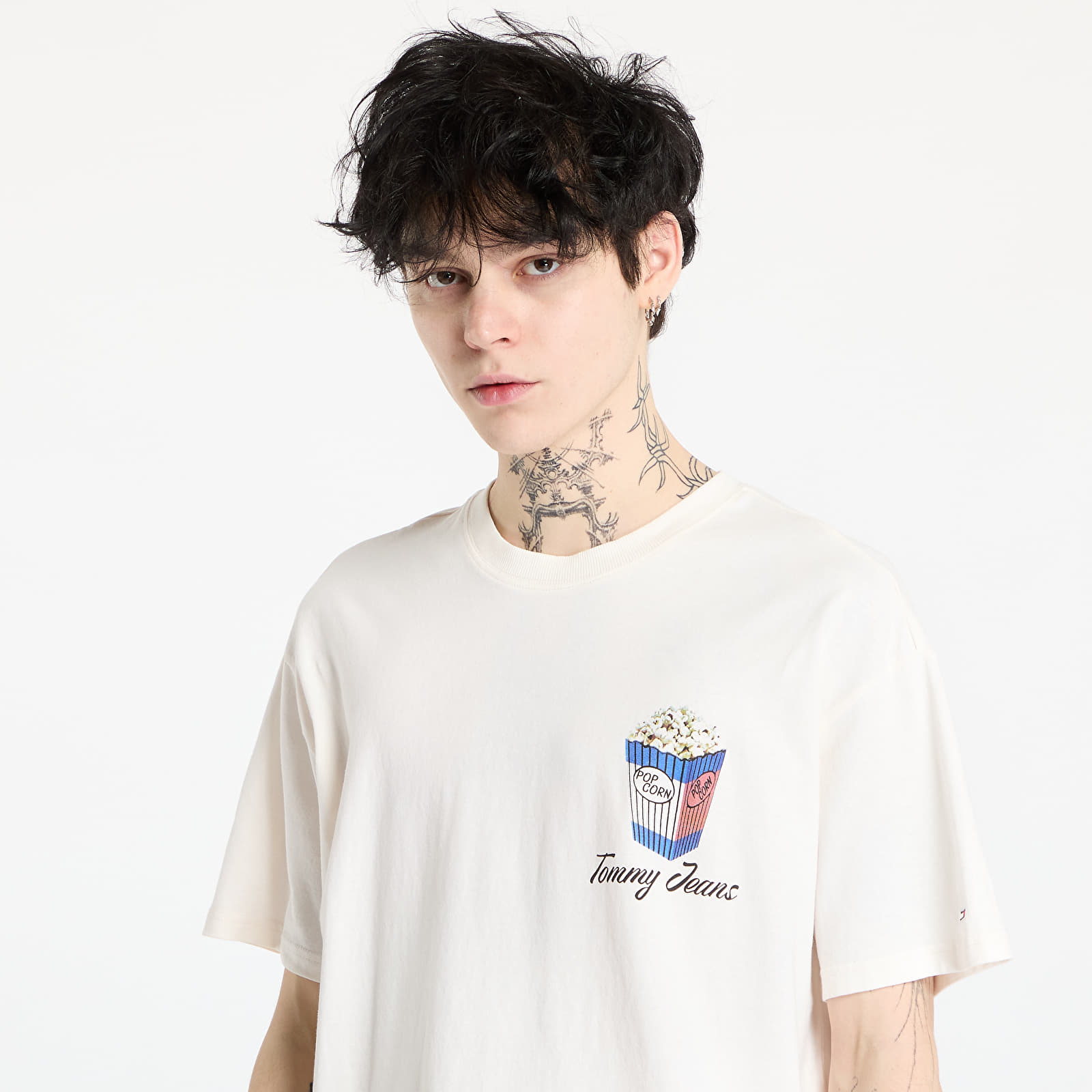 Koszulki Tommy Jeans Relaxed Novelty 2 Tee White
