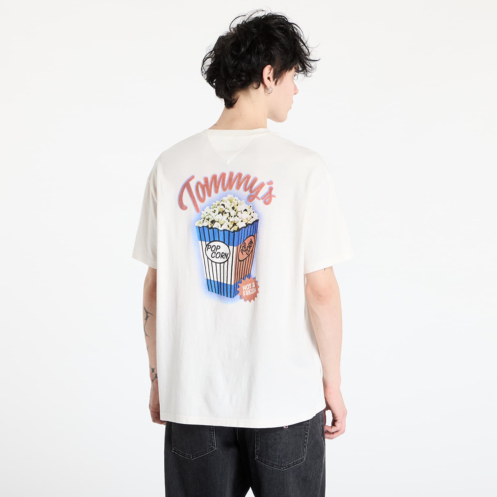 Koszulki Tommy Jeans Relaxed Novelty 2 Tee White