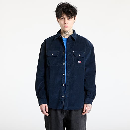 Hemd Tommy Jeans Relaxed Cord Shirt Dark Night Navy