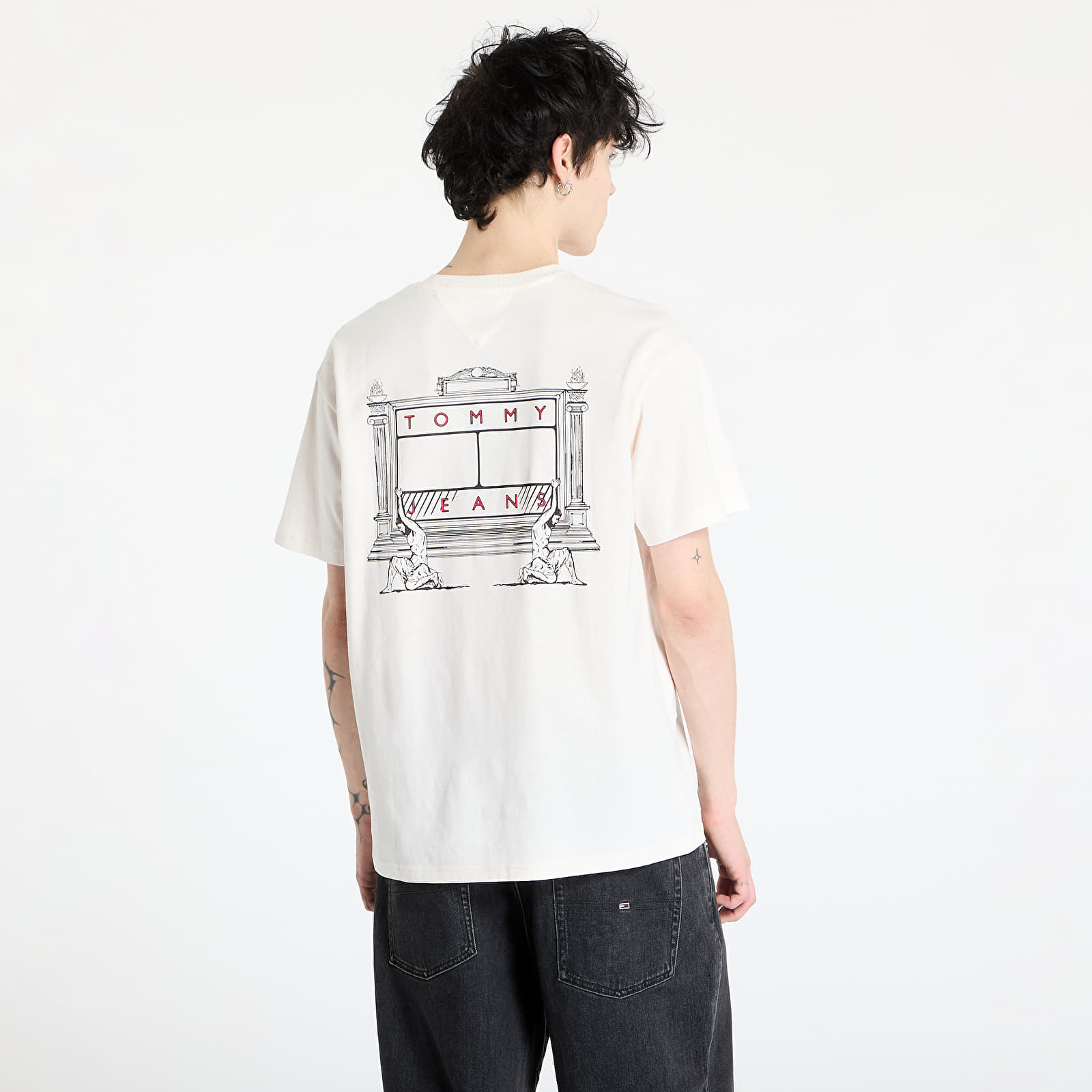 Koszulki Tommy Jeans Relaxed Novelty 1 Tee White