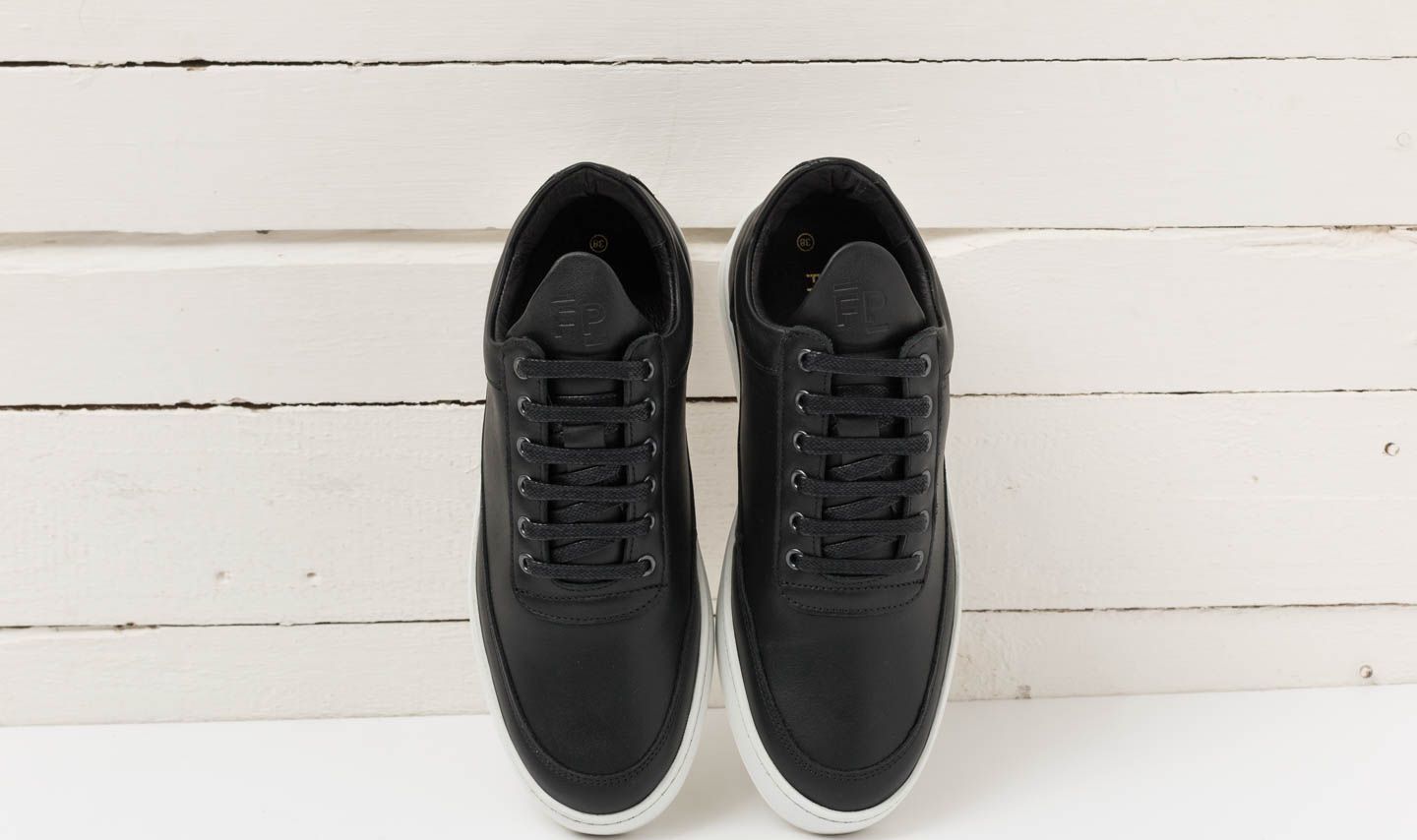 Men s shoes Filling Pieces Low Top Ripple Lane Nappa Black Footshop