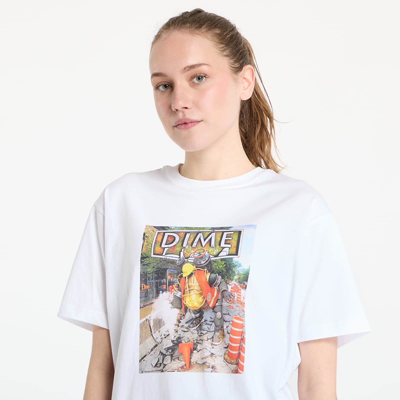 Koszulki DIME Pothole T-Shirt UNISEX White