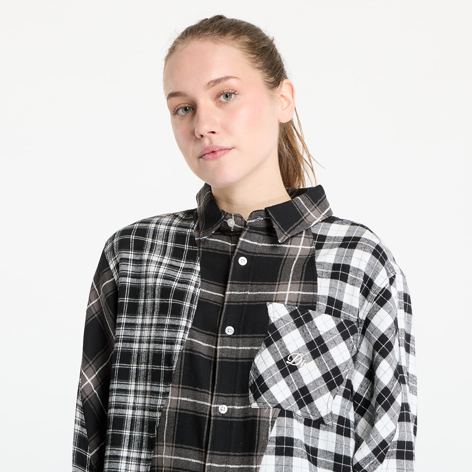 Hemden DIME Triple Plaid Shirt UNISEX Black