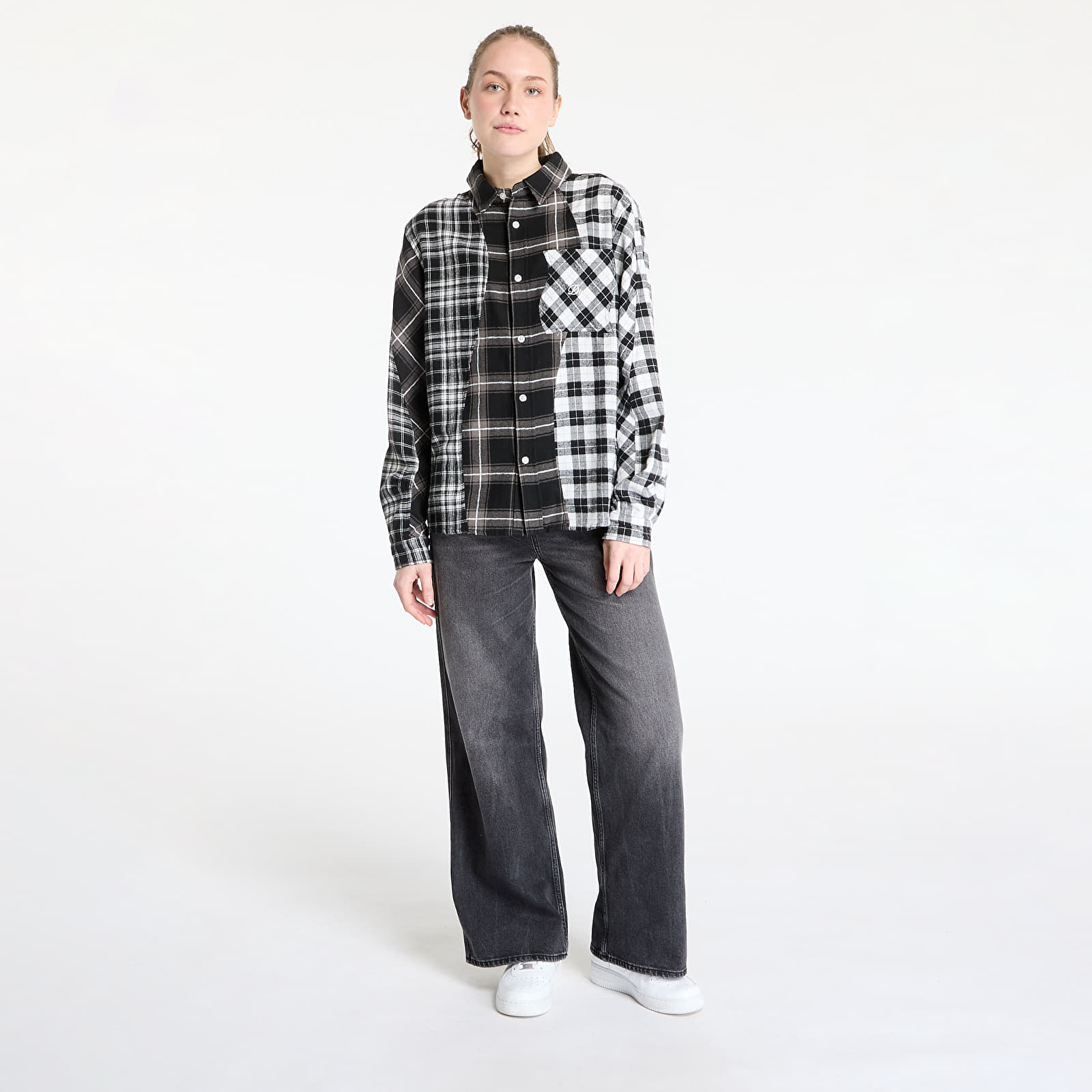 Hemden DIME Triple Plaid Shirt UNISEX Black