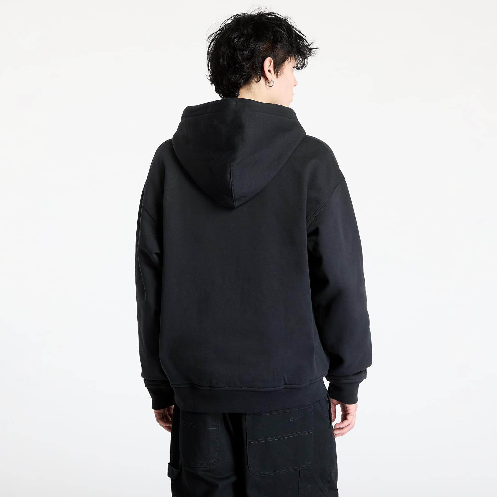Hoodies and sweatshirts  Nike Solo Swoosh Men's Thermal Full-Zip Hoodie Black/ White