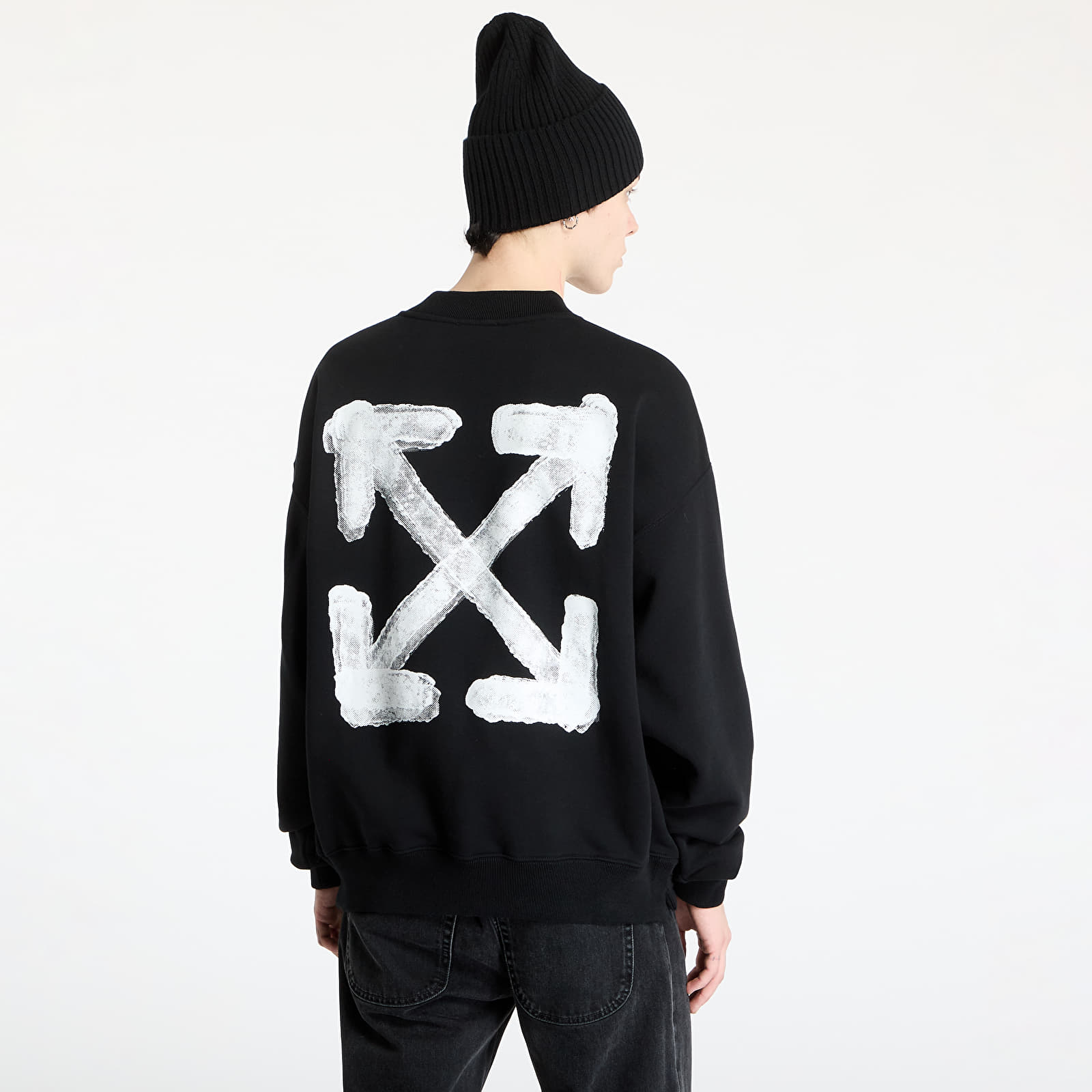 Kapucnis pulóverek és pulcsik Off-White Spray Arrow Skate Crewneck Black/ White