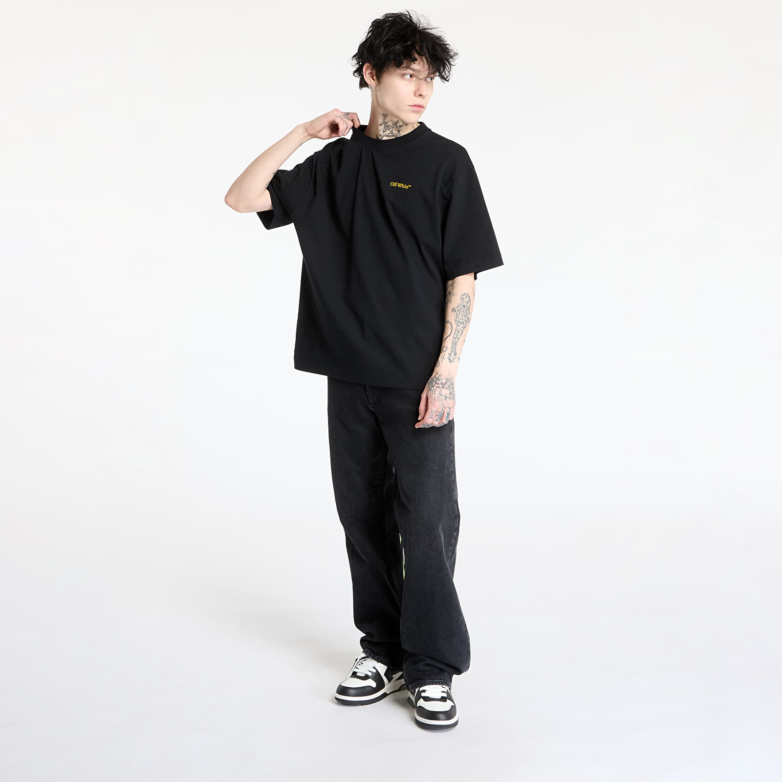 Pólók Off-White Tape Arrow Skate S/S Tee Black/ Citrus
