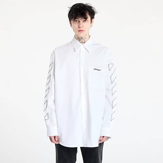 Shirt Off-White Diag Outl Popl Over Shirt White/ Black