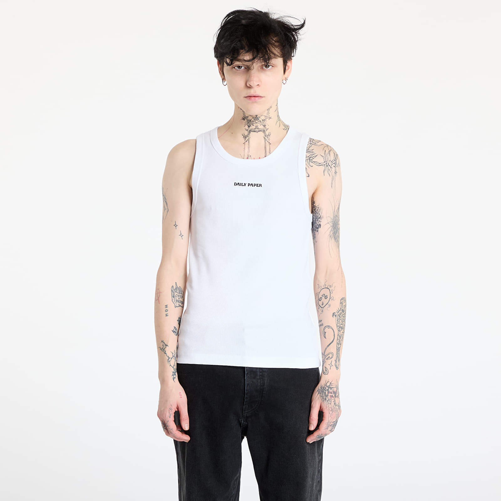 Koszulki na ramiączkach Daily Paper Dias Rib Tank Top White