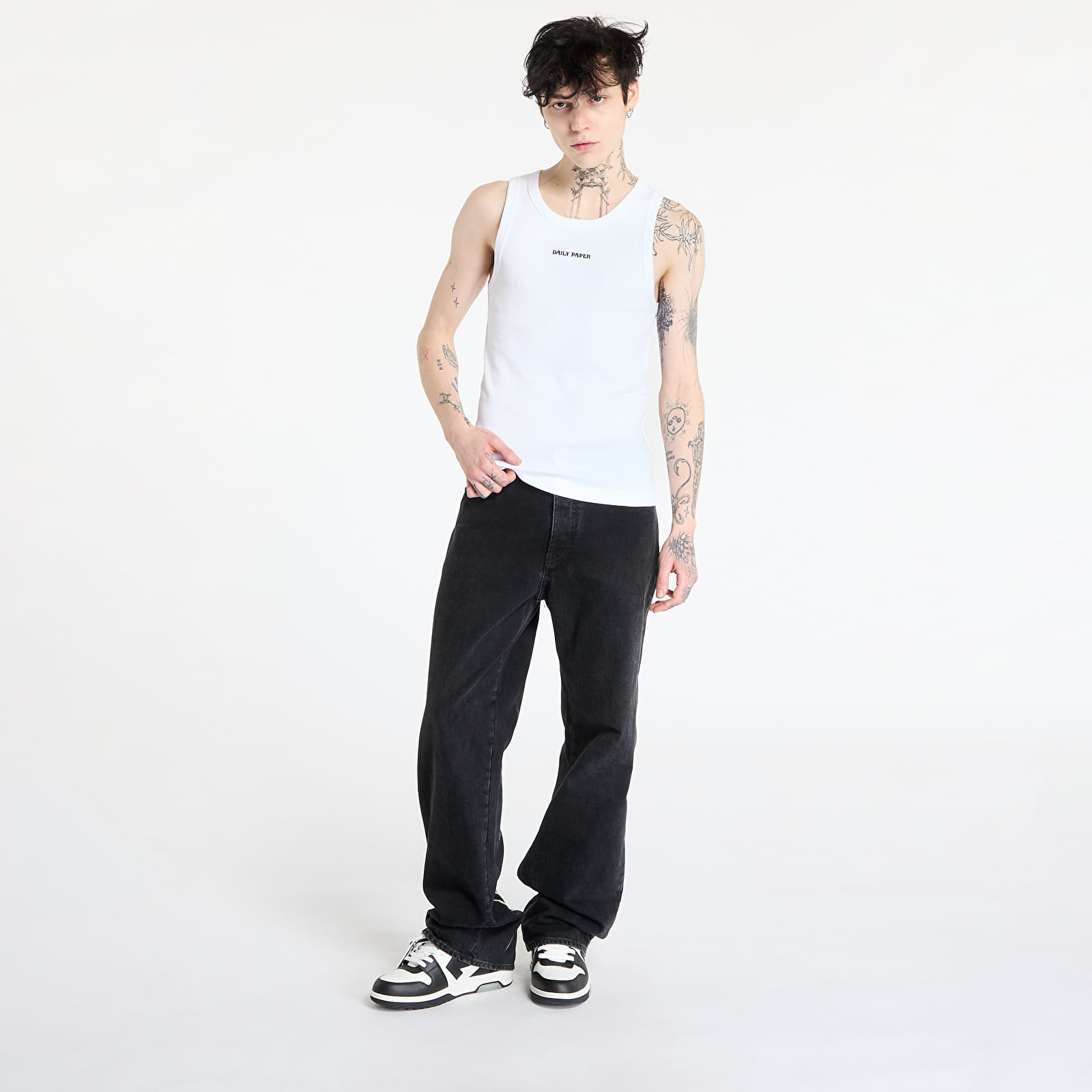 Koszulki na ramiączkach Daily Paper Dias Rib Tank Top White