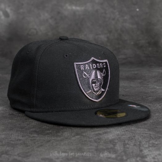 Caps New Era 59Fifty NFL Black Graphite Oakland Raiders Cap Black