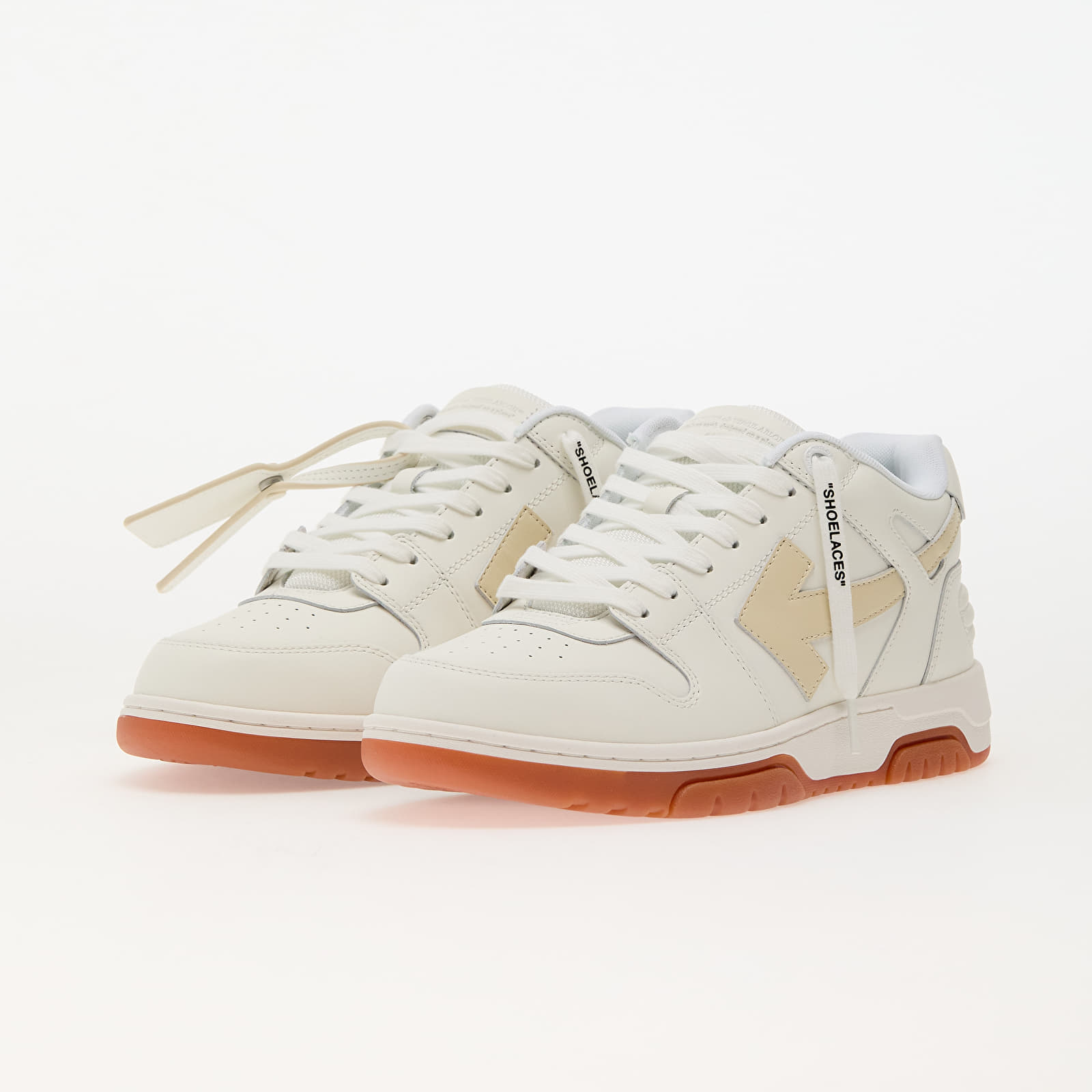 Férfi cipők Off-White Out Of Office Calf Leather White Beige