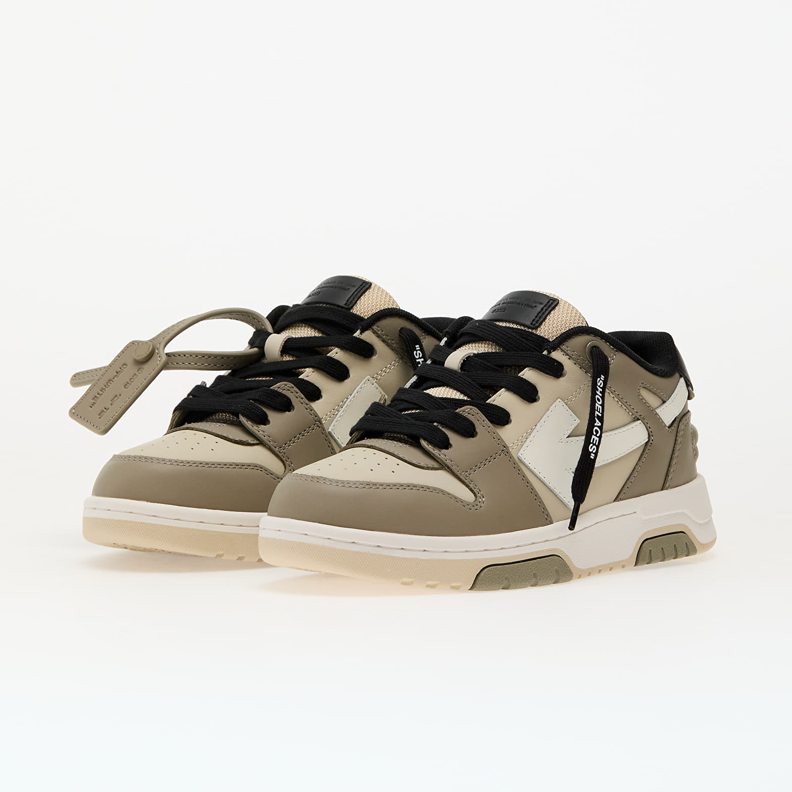 Men's shoes Off-White Kids Out Of Office Olive Green Light Brown