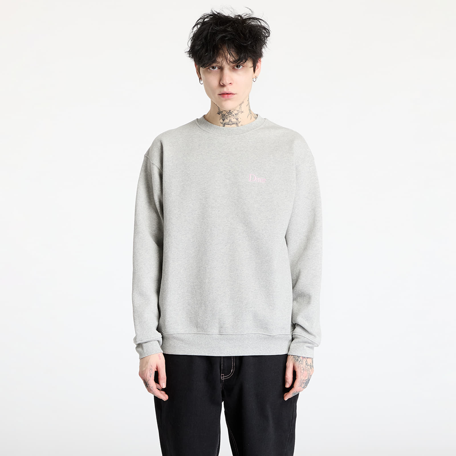 Kapucnis pulóverek és pulcsik DIME Classic Small Logo Crewneck UNISEX Heather Gray