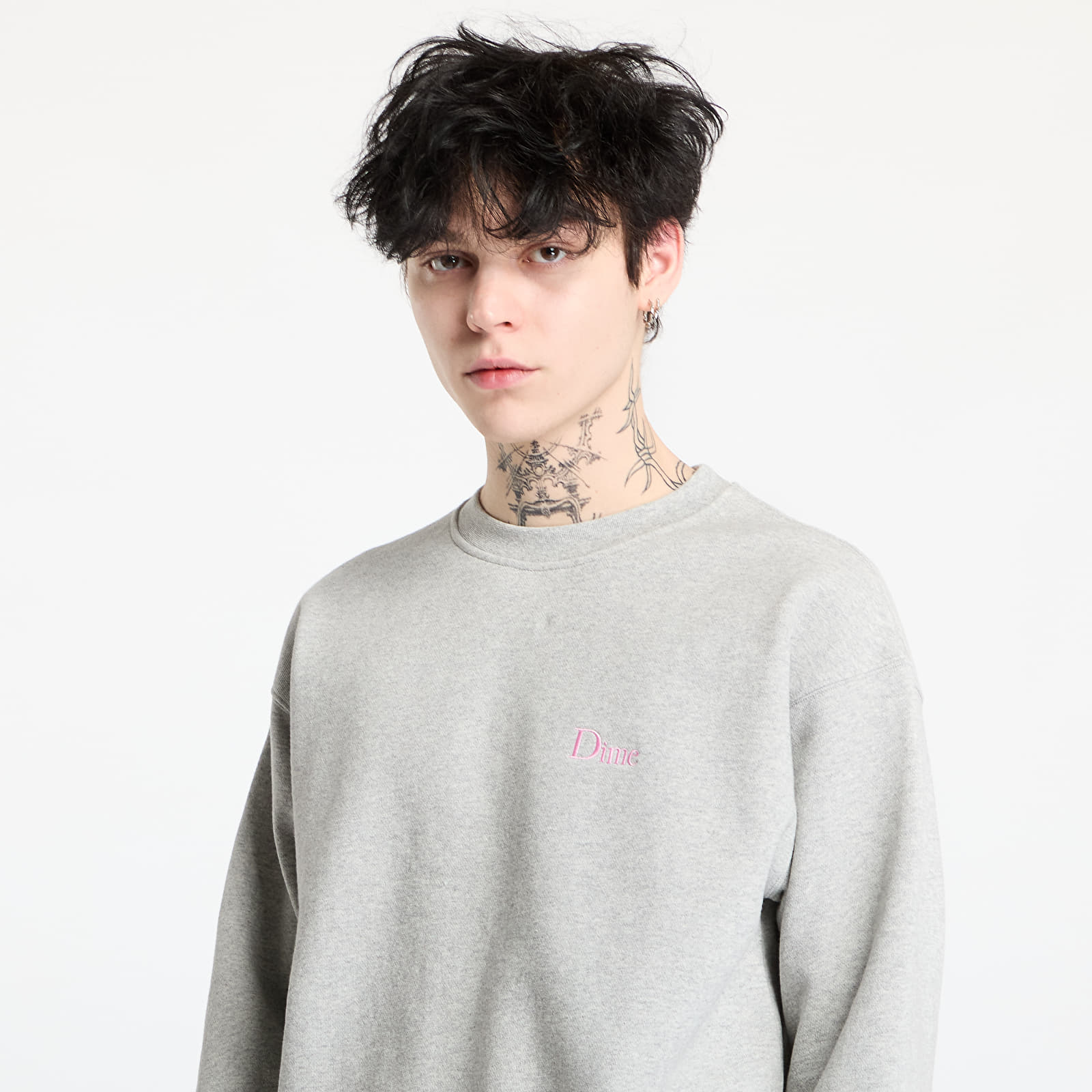 Kapucnis pulóverek és pulcsik DIME Classic Small Logo Crewneck UNISEX Heather Gray